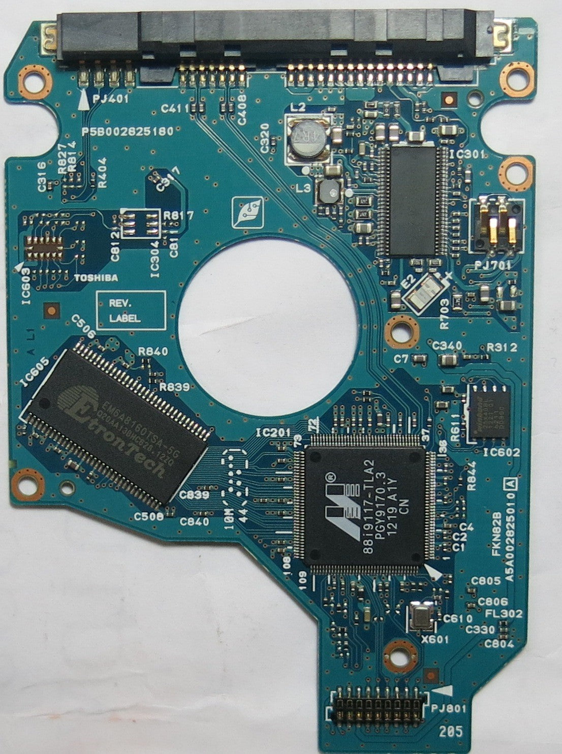 TOSHIBA MK5076GSX HDD2J93 C SL01 T,  PCB
