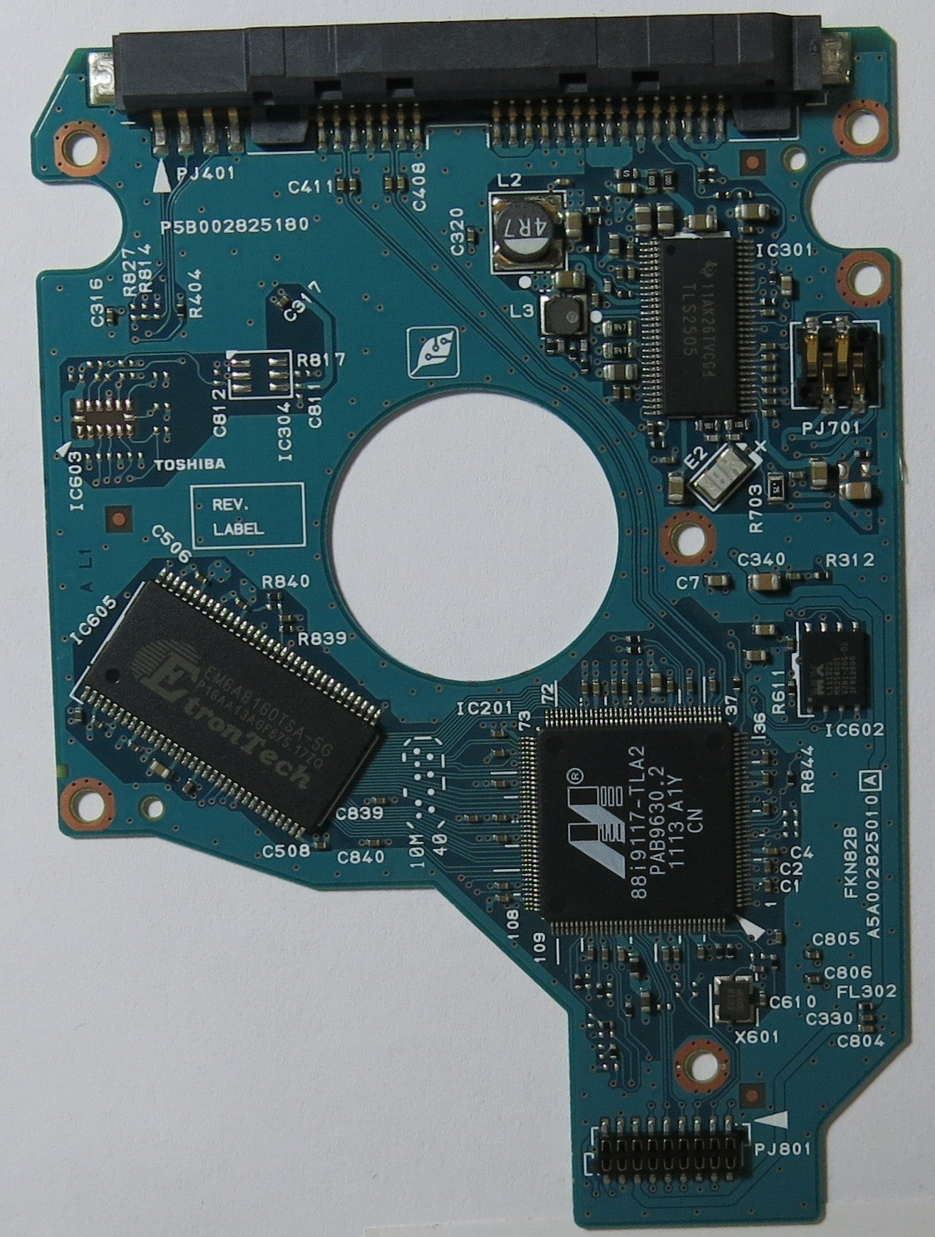 TOSHIBA MK5076GSX HDD2J93 F VLO1 B GOO2825A  PCB