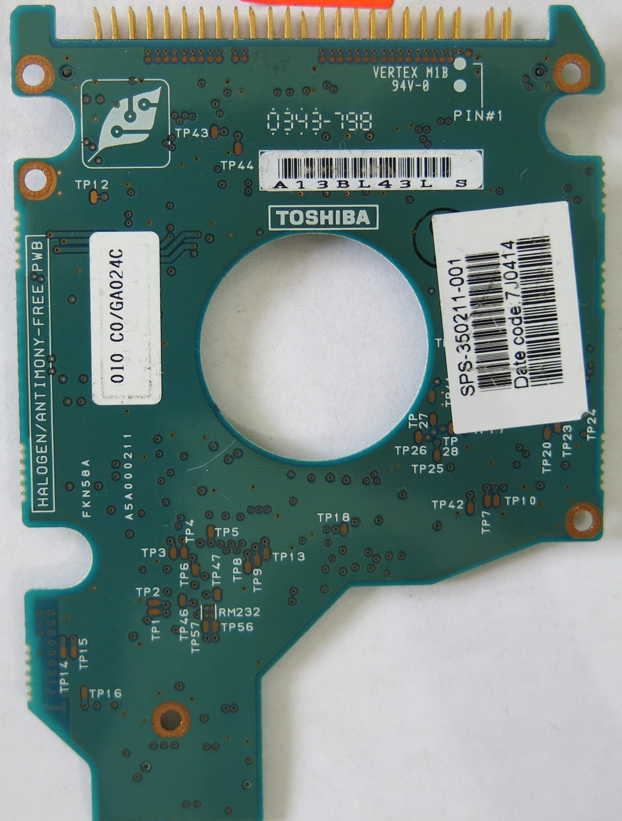 TOSHIBA MK6021GAS P/N 292316-001 PCB G5B000211 000 - A