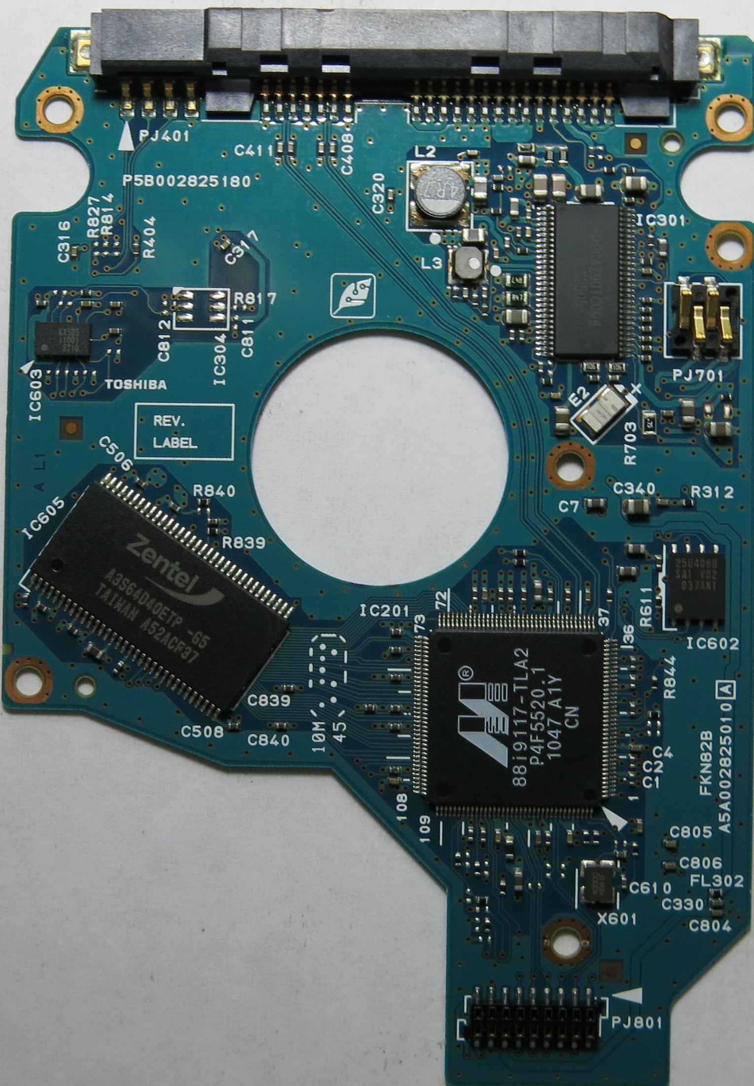 TOSHIBA MK7559GSXF HDD2J60 PTV01 T G002825 A PCB