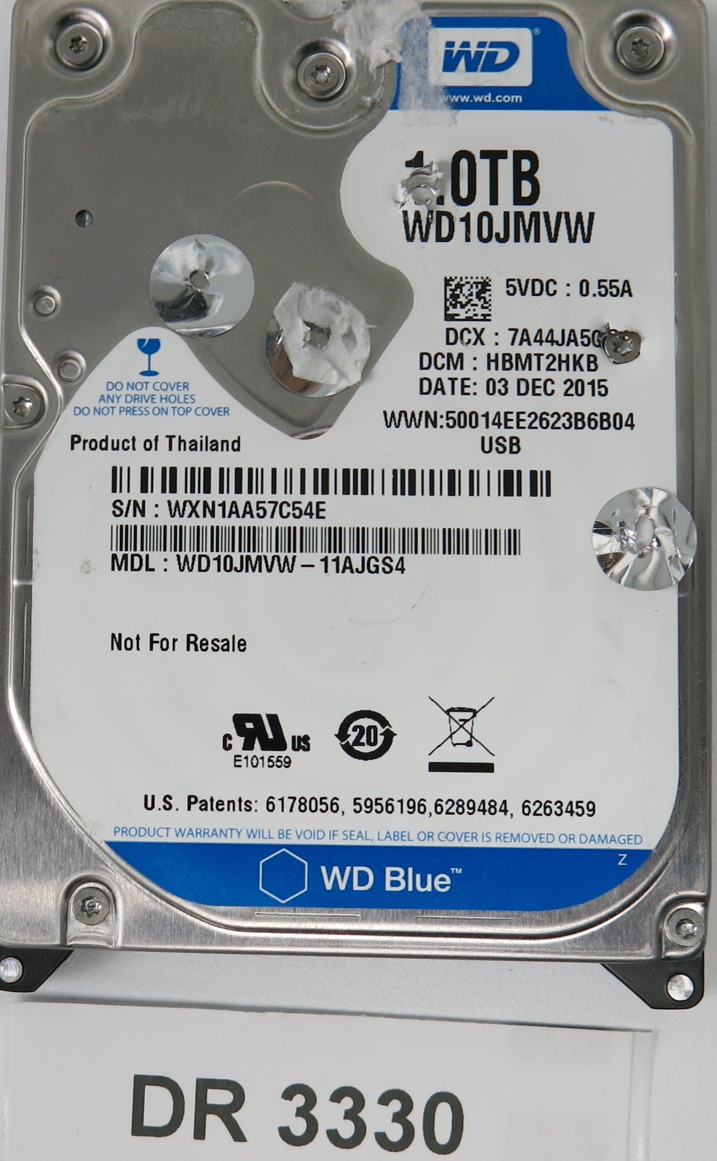 WC10JMVW-11AJGS4, DCM: HMMT2HKB, 1.0TB 3.5