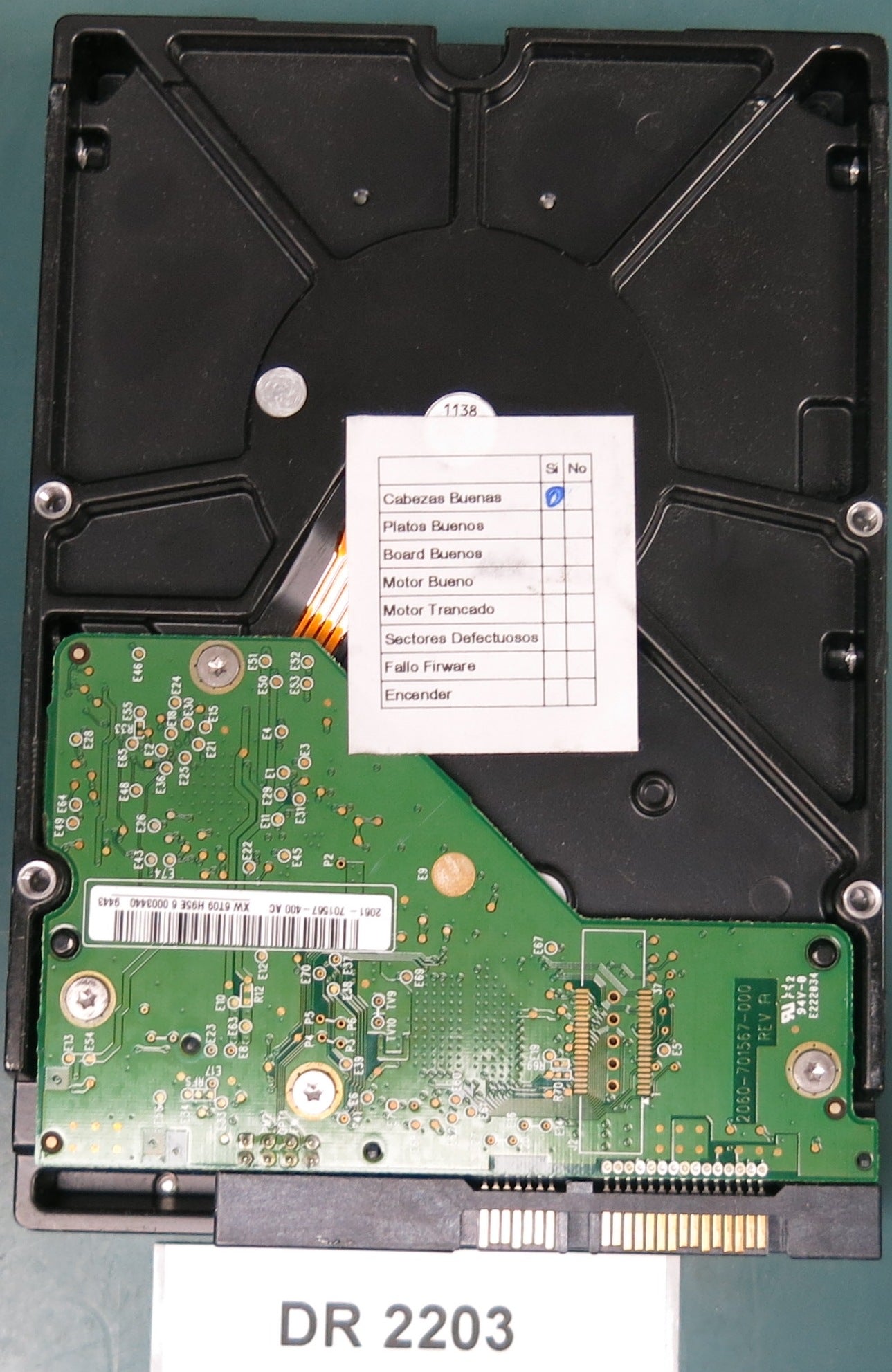 WD1002FBYS-02A6B0 DCM HANNHT2CA 1.0TB 3.5 PCB 2060-701567-000 REV A
