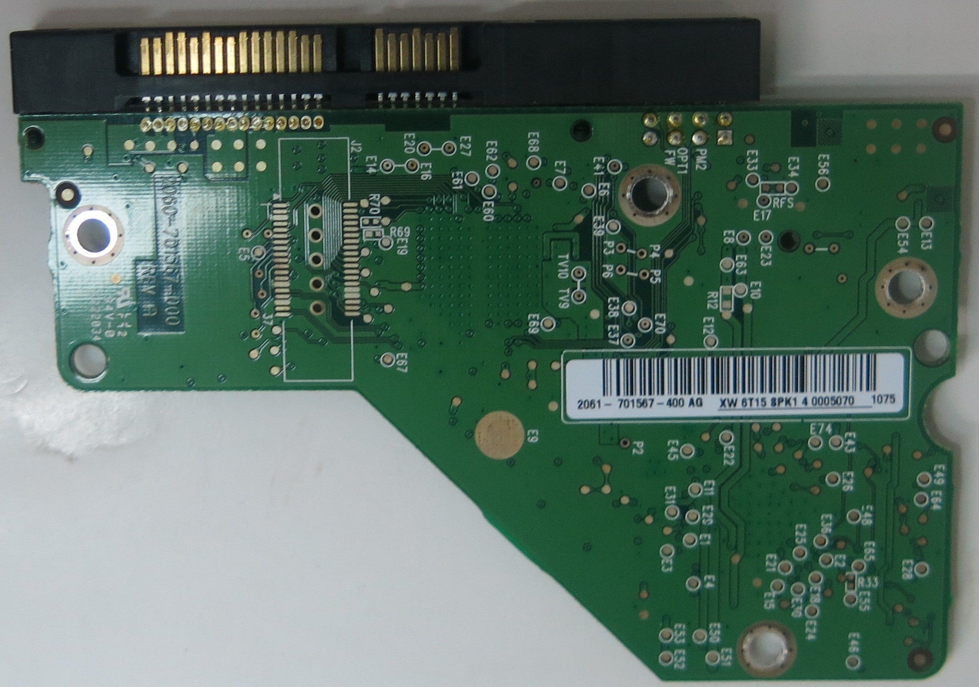 WD1002FBYS-05A6B0, DCM HARNHT2AB, 2060-701567-000 REV A PCB