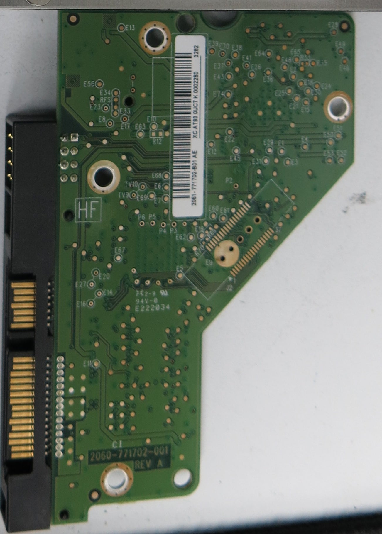 WD1003FBYX-12Y7B0, DCM HHRNHTJAAB, 1.0TB 3.5, PCB 2060-771702-001 REV A