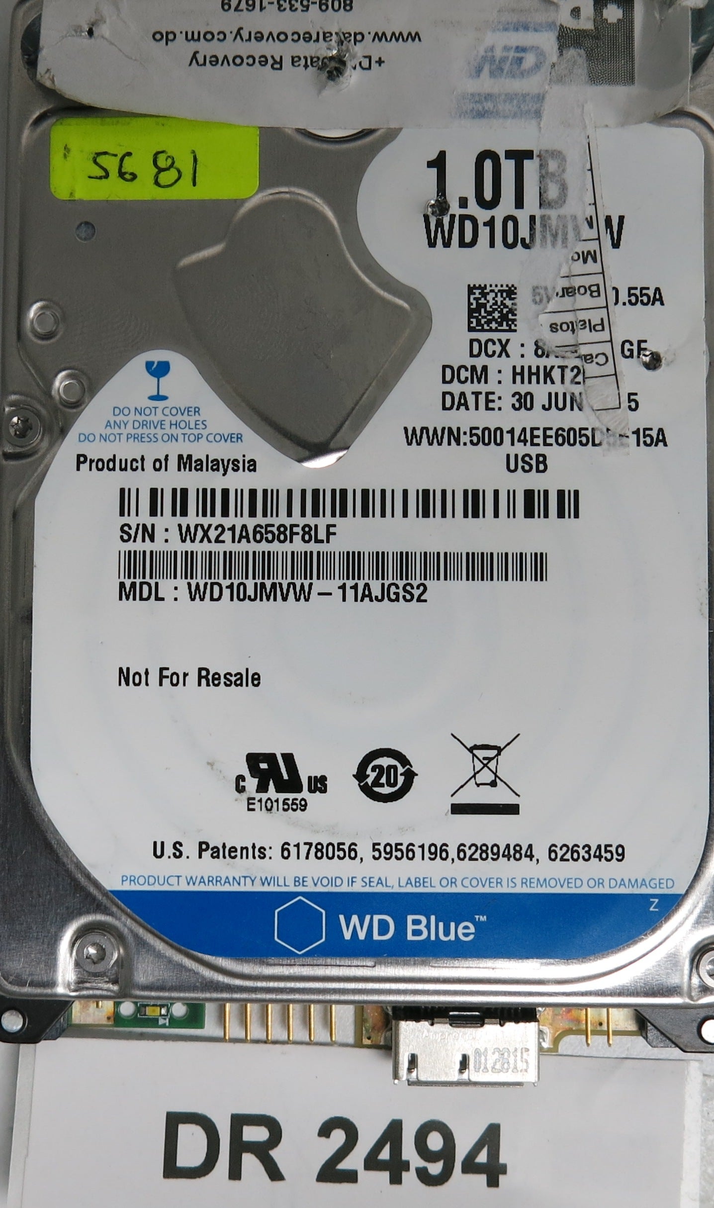 WD10JMVW-11AJGS2, 1TB 3.5, PCB 2060-771961-001 REV B