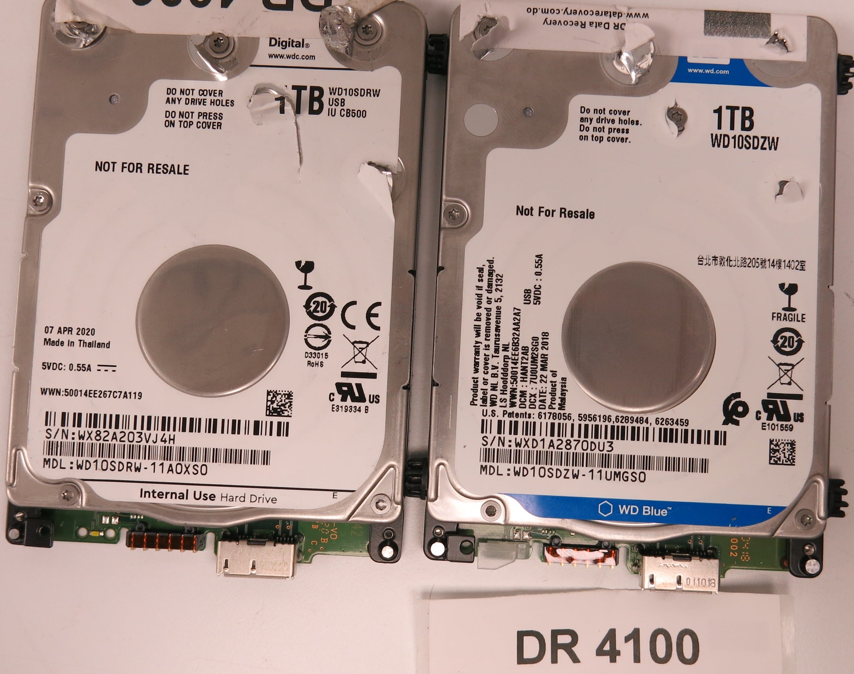 WD10SDZW-11UMGS0, DCM: HANT2AB, Serial Number: WXD1A2870DU3, 1TB 2.5