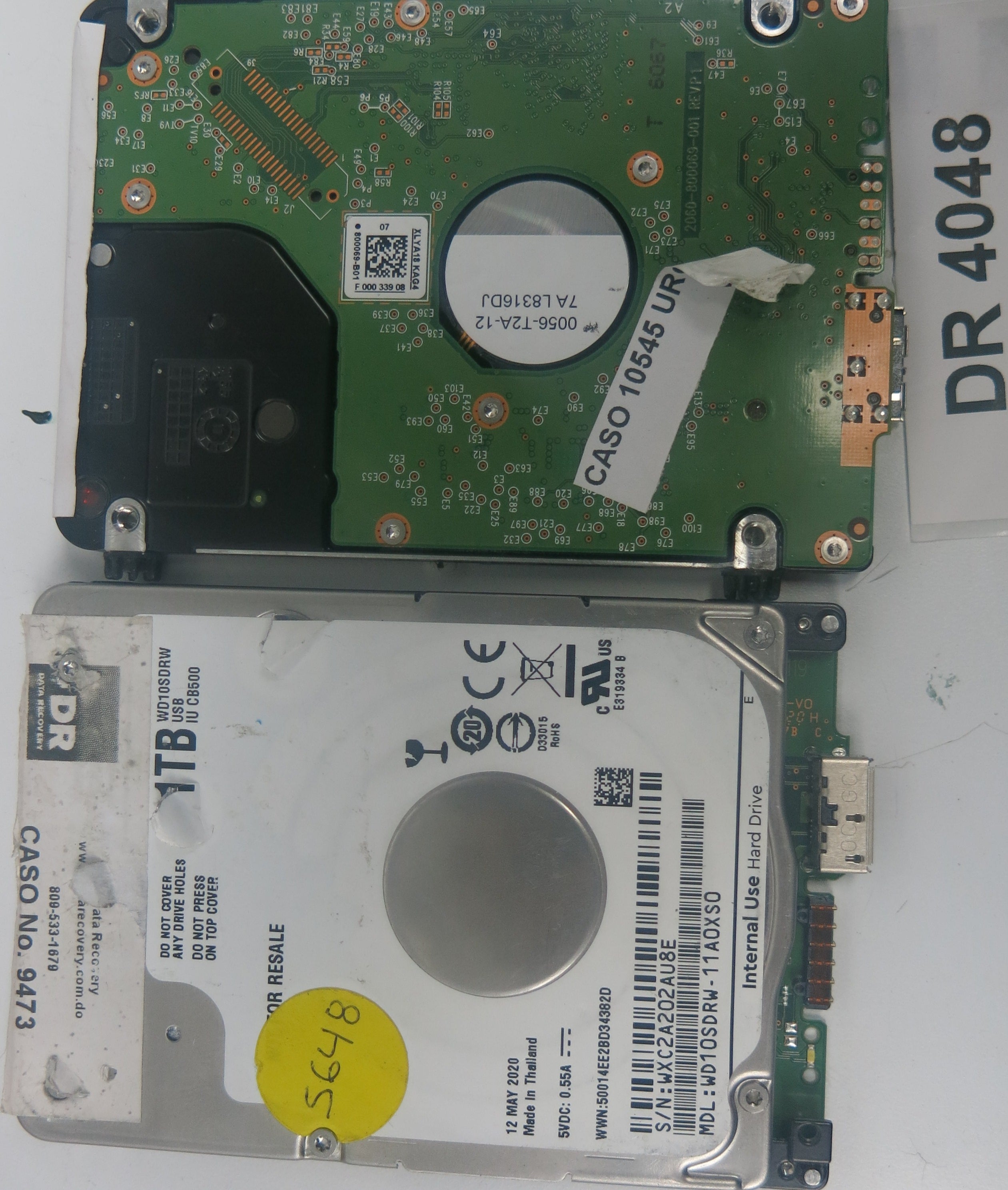 WD10SMZW-11Y0TS0, DCM: HBNT2HN, Serial Number: WX41A386N4X9, 1TB 2.5, PCB 2060-800069-001 REV P1