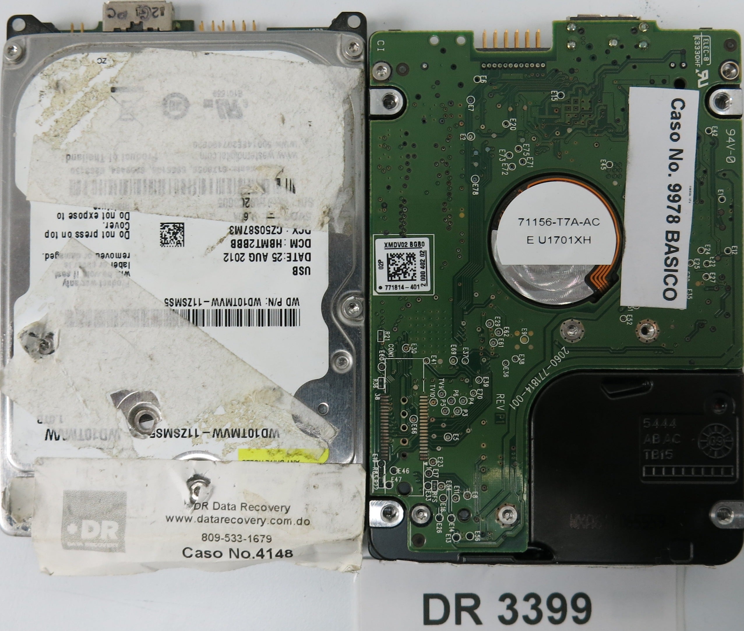 WD10TMVW-11ZSMS5, DCM: HHMT2HBN, 1.0TB 3.5, PCB 2060-771814-001 REV A