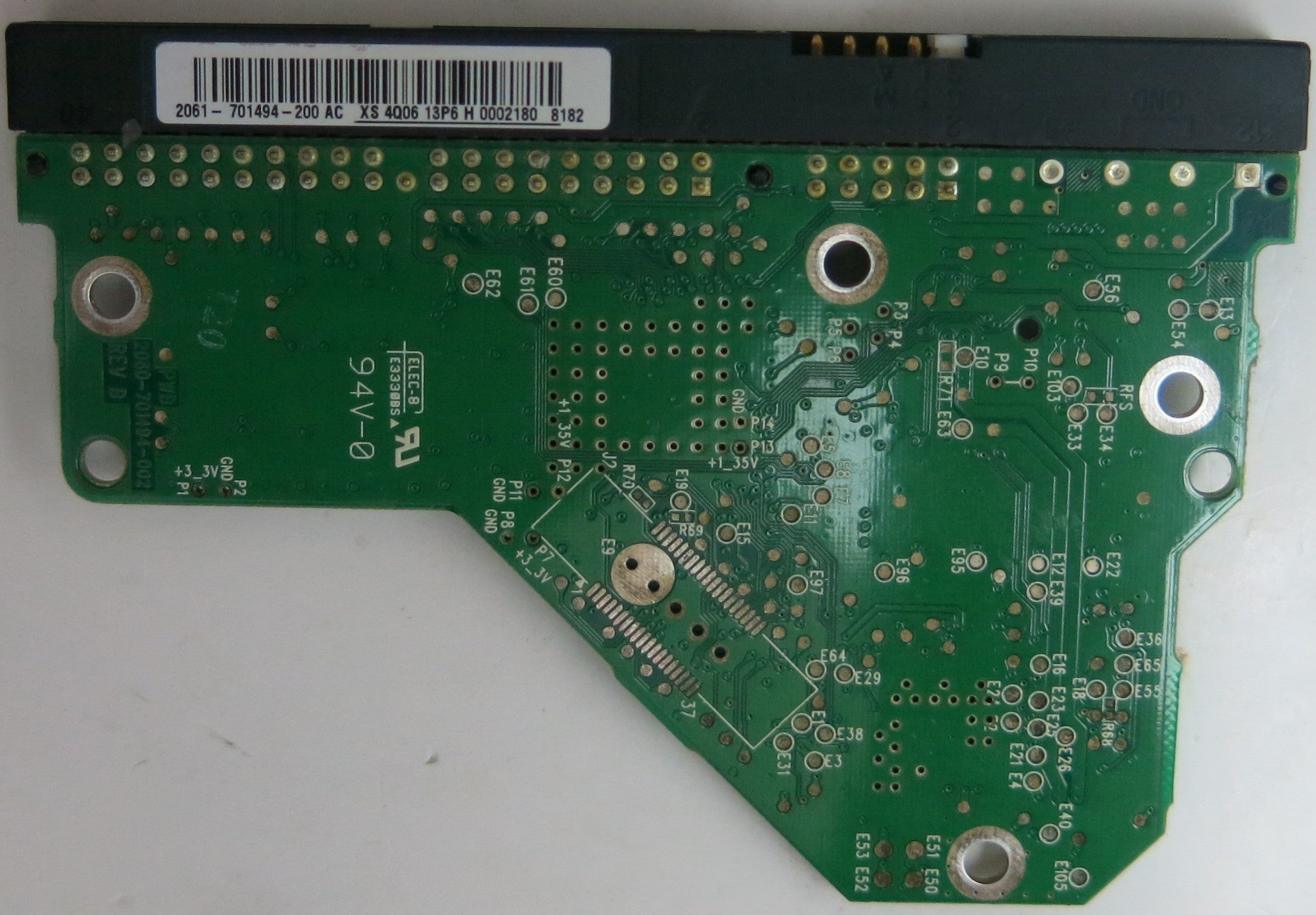 WD1600AABB-56PUA0, DCM EBNNTJCB, 2060-701494-002 REV B PCB
