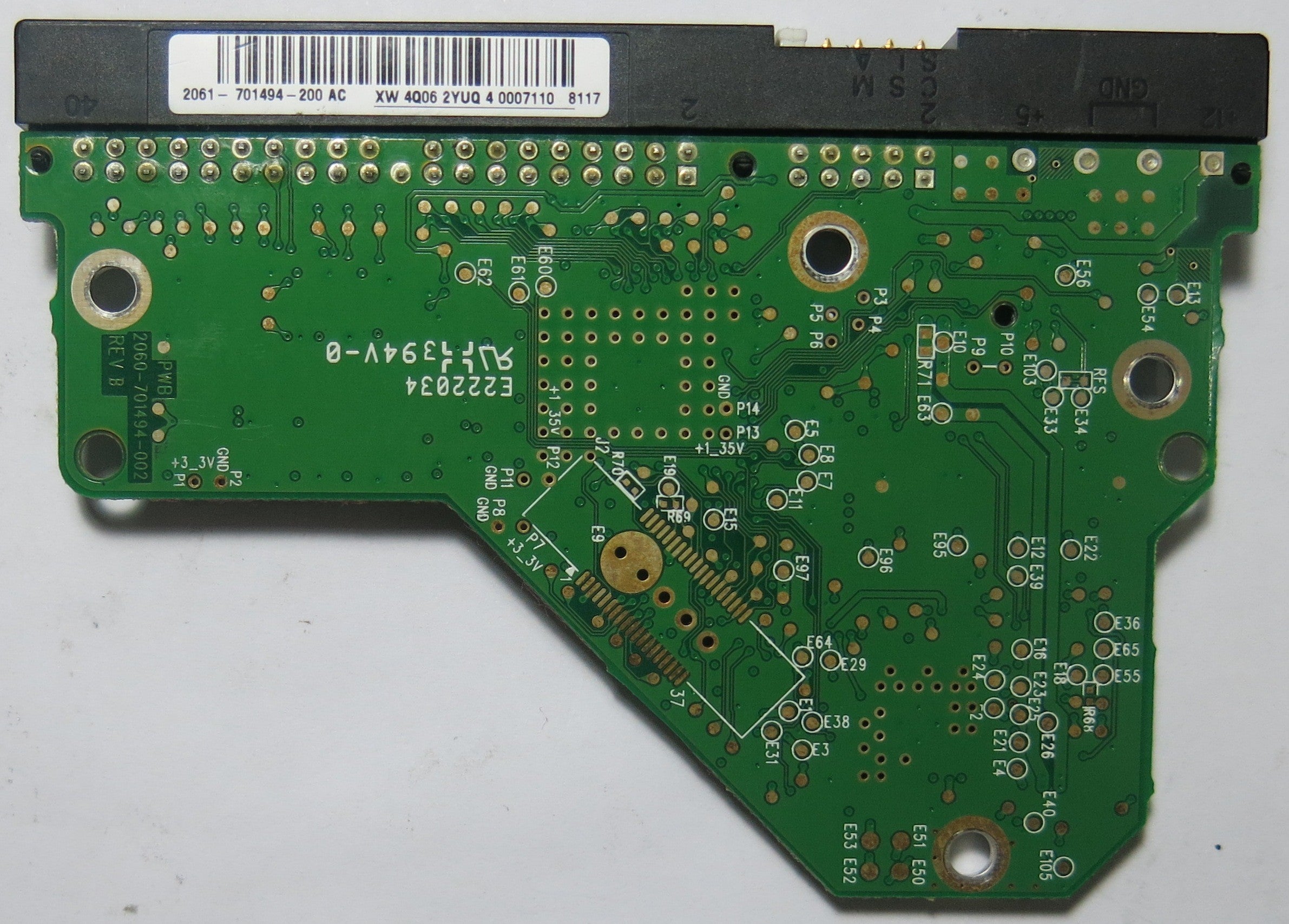 WD1600AABB-56PUA0 DCM HHRNHT2AH 2060-701494-002 PCB