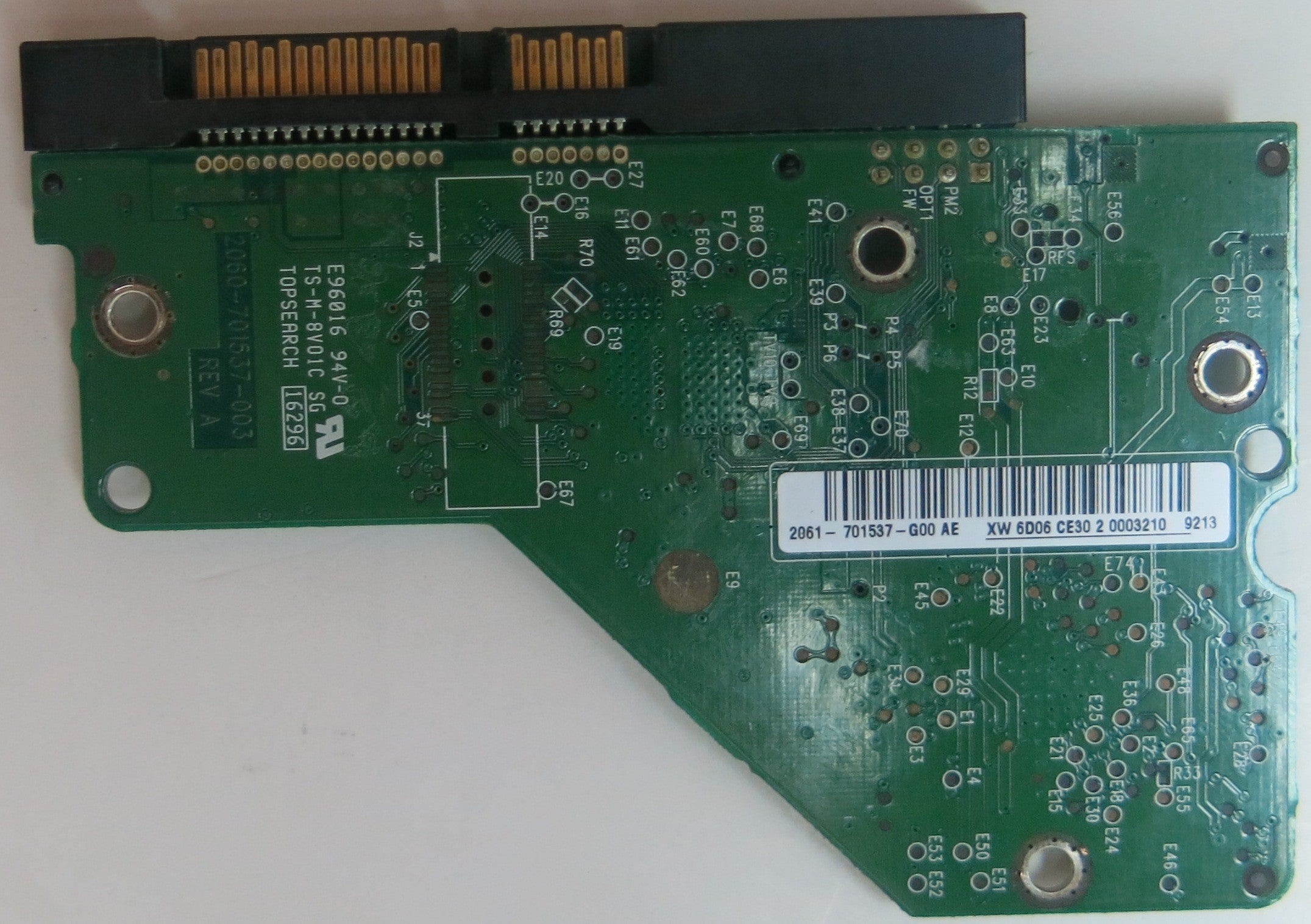 WD1600AABB-56PUA0, PN , DCM  EGNNNT2AG, 2060-701537-003 REV A PCB