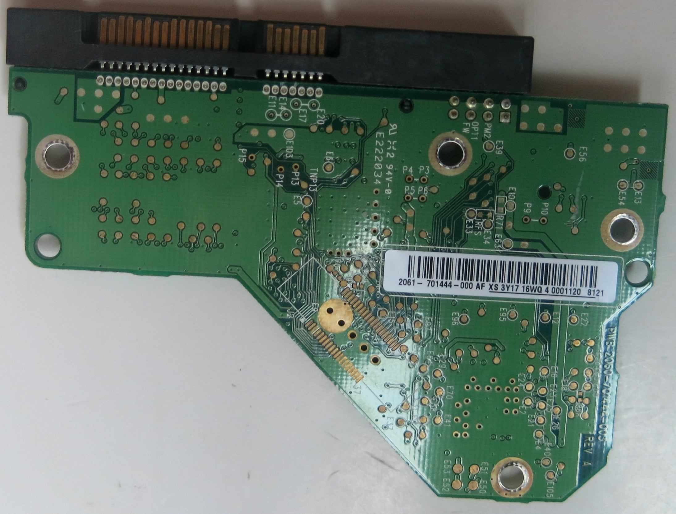 WD1600AABS-61PRA0, PN , DCM  EGNNHT2CH, 2060-701444-003 REV A PCB
