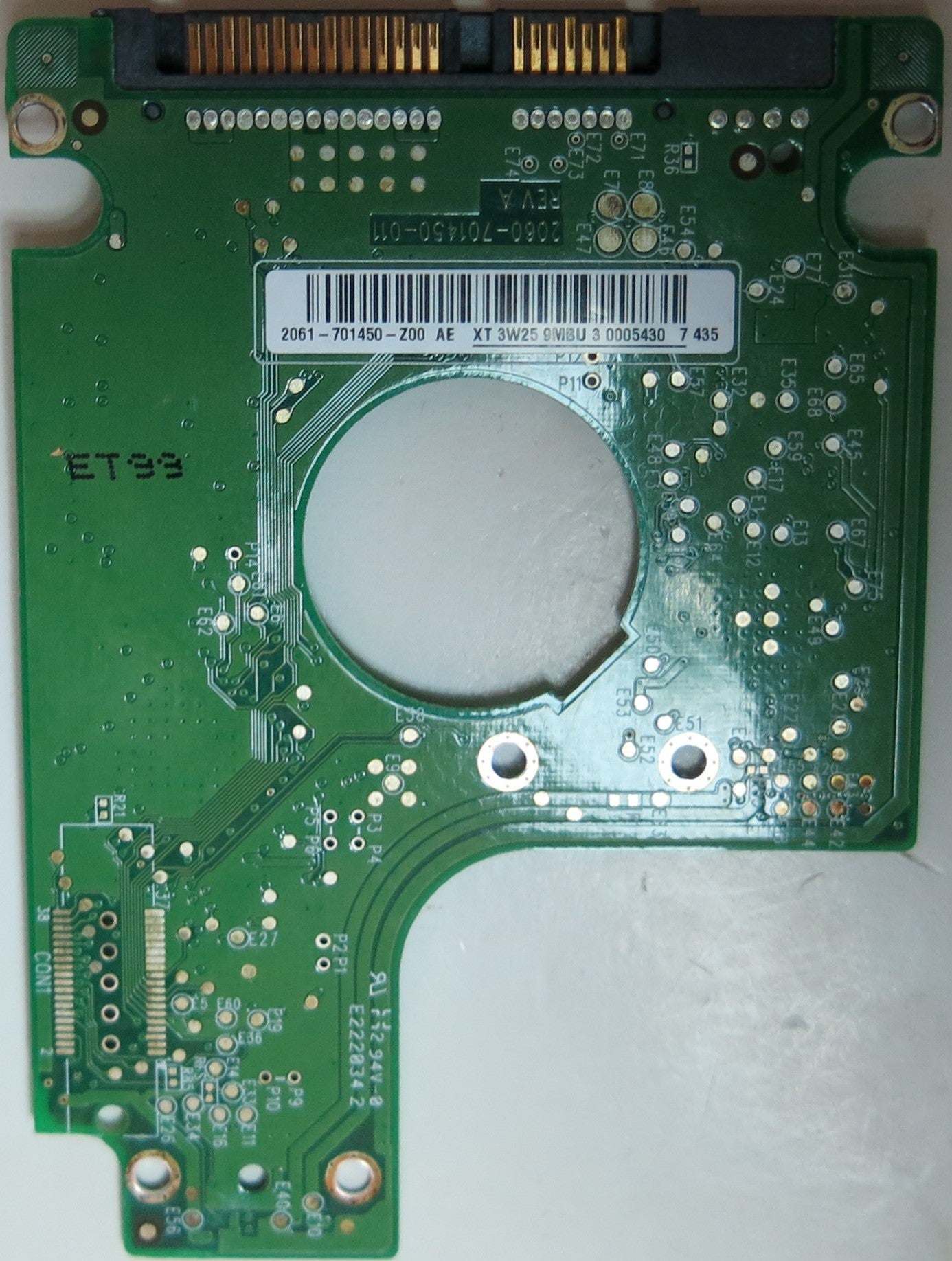 WD1600BEVS-60RST0, DCM FHCTJHNB, 2060-701450-011 REV A PCB