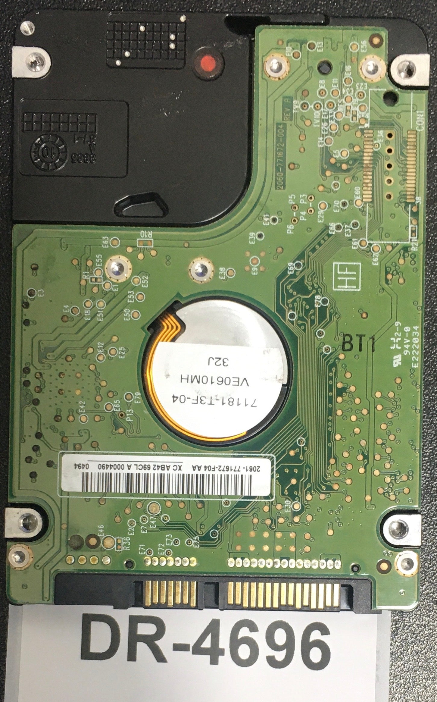 WD1600BEVT-7523T0,  Serial: WX51A60A9870,  160GB 2.5,  PCB: 2060-771672-004- REV A,