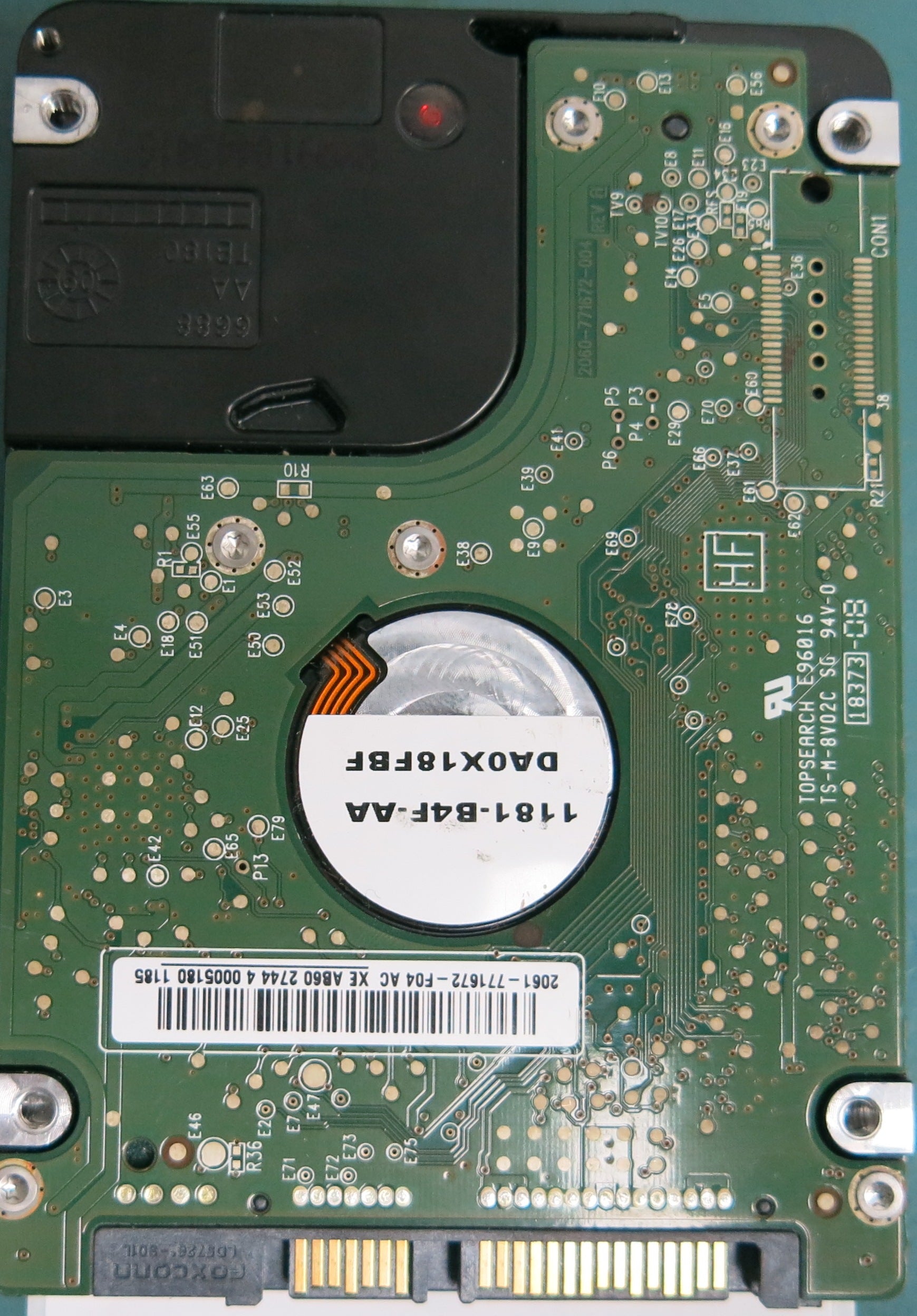 WD1600BEVT-75A23T0, EHCTJANB, WX81C90V9790, 160GB 2.5, PCB 2060-771672-004 REV A