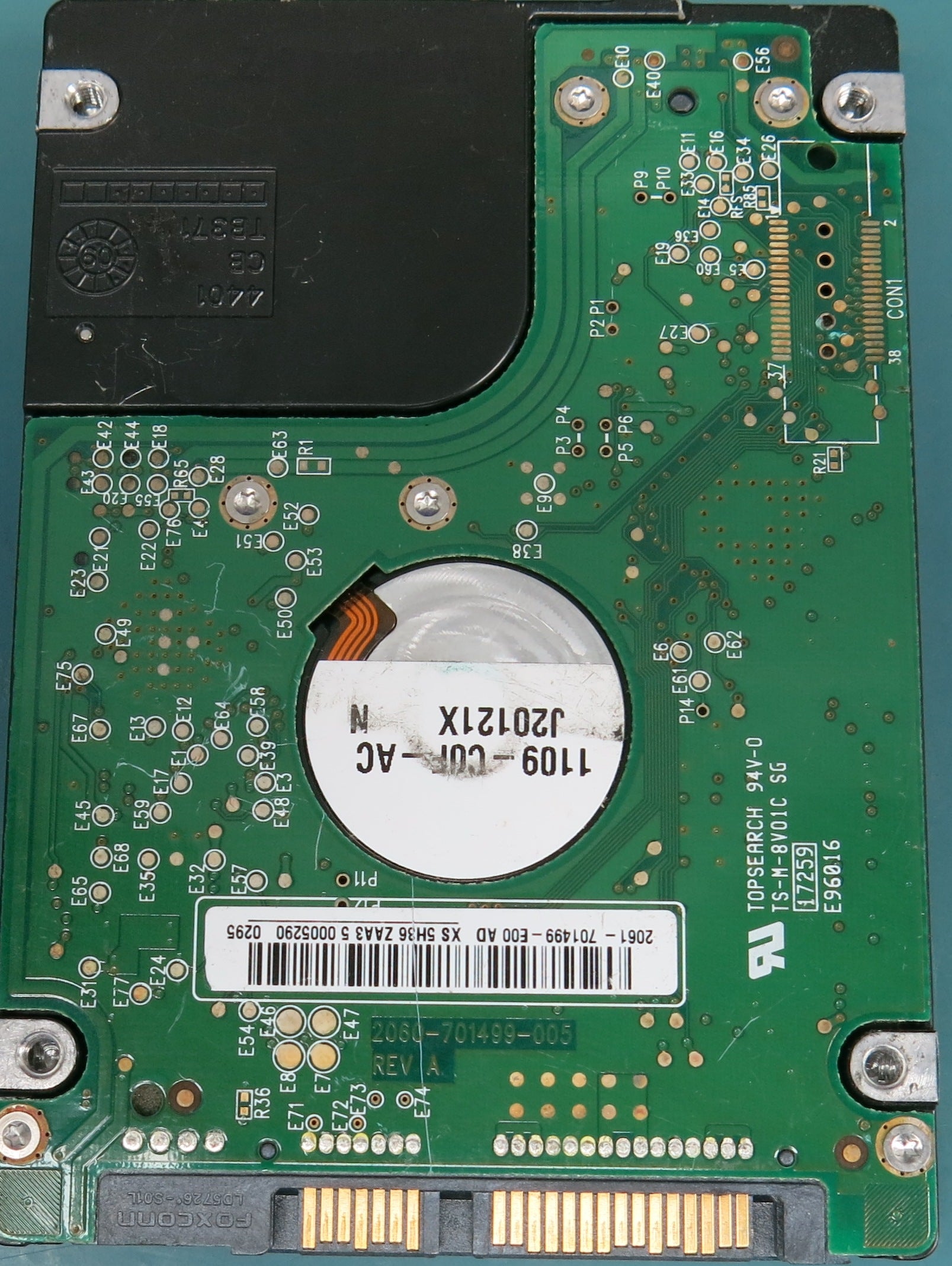 WD1600BEVT-75ZCT2,  DCM DB0T2HNB,  Serial Number:  WX70EC974581,  160GB 2.5,  PCB 2060-701499-005 REV A,