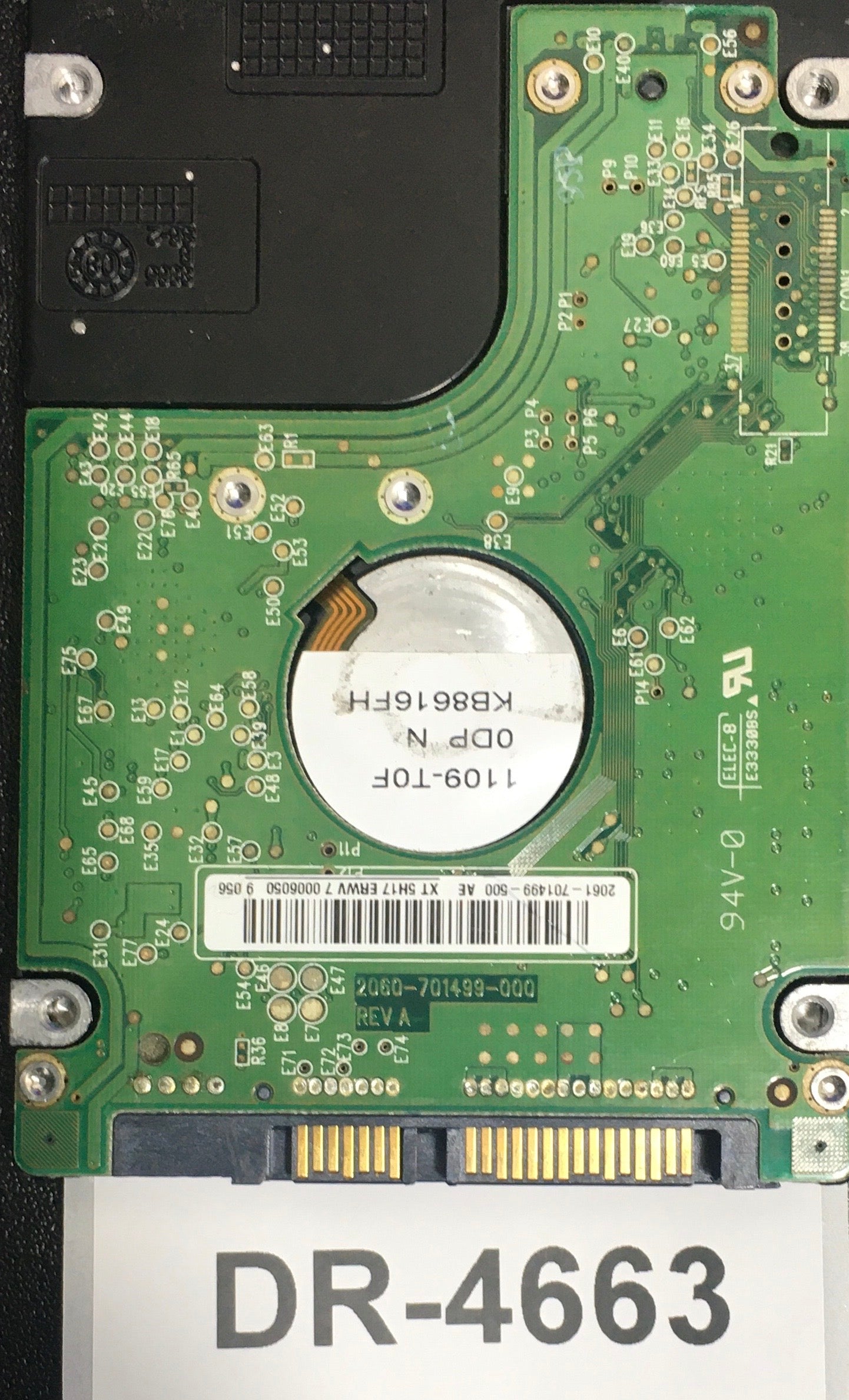 WD1600BEVT,  Serial: WXE608KJ2175,  160GB 2.5,  PCB:2060-701499-000- REV A,