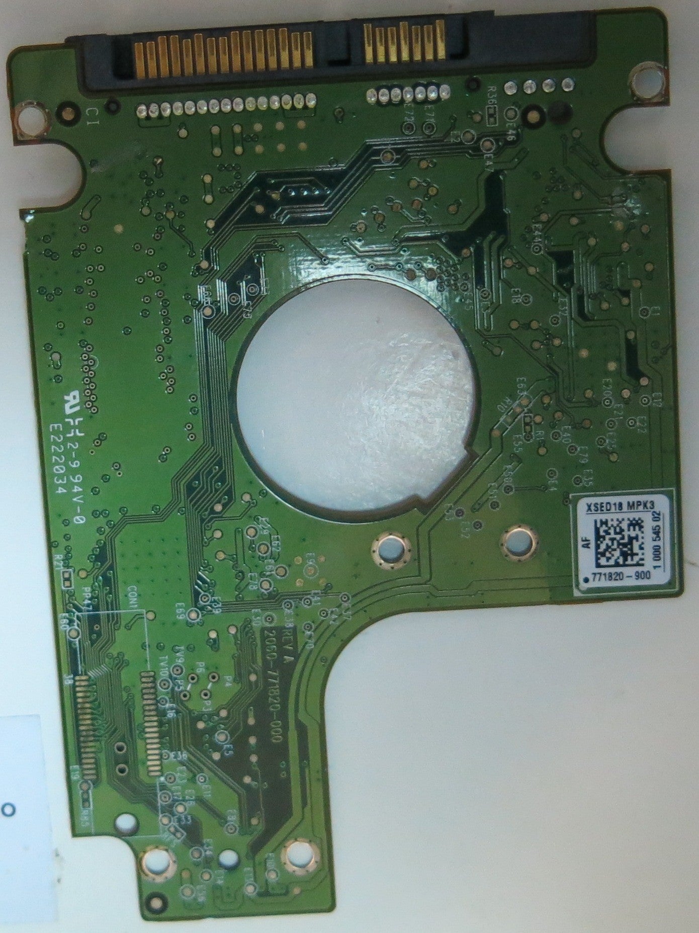 WD1600BPVT-11JJ5T0, DCM HEMTJGB, 2060-771820-000 REV  PCB