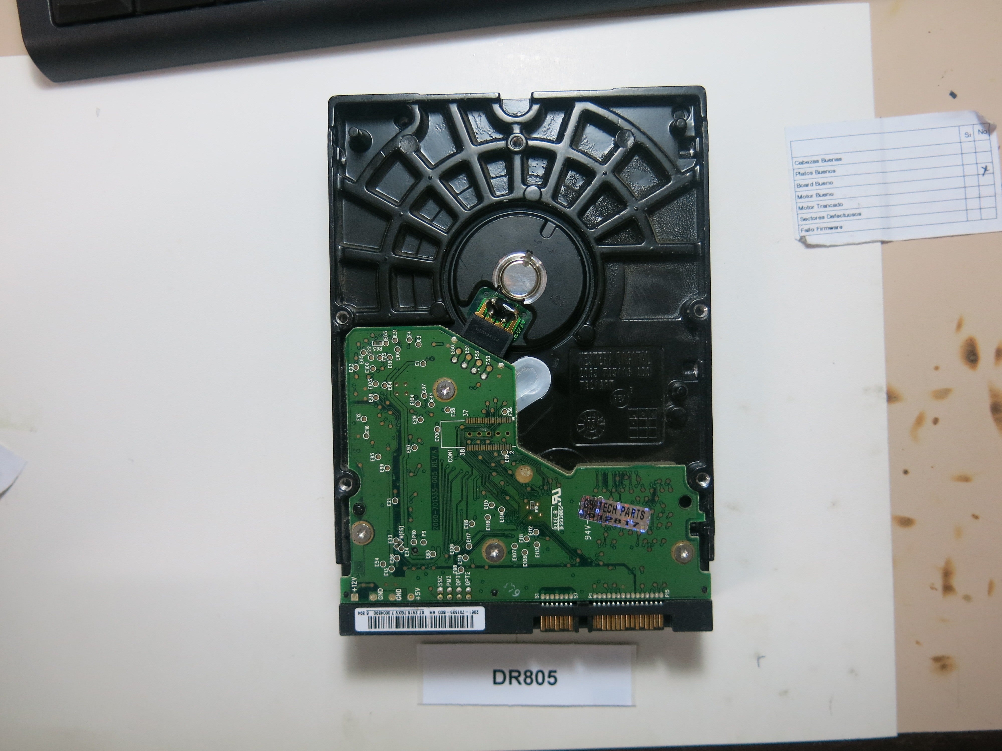 WD1600JS-75NCB2 PCB: 2060-701335-005 REV A SERIAL NUMBER: WCANM3643362 FW DSBHCTJCH 160GB