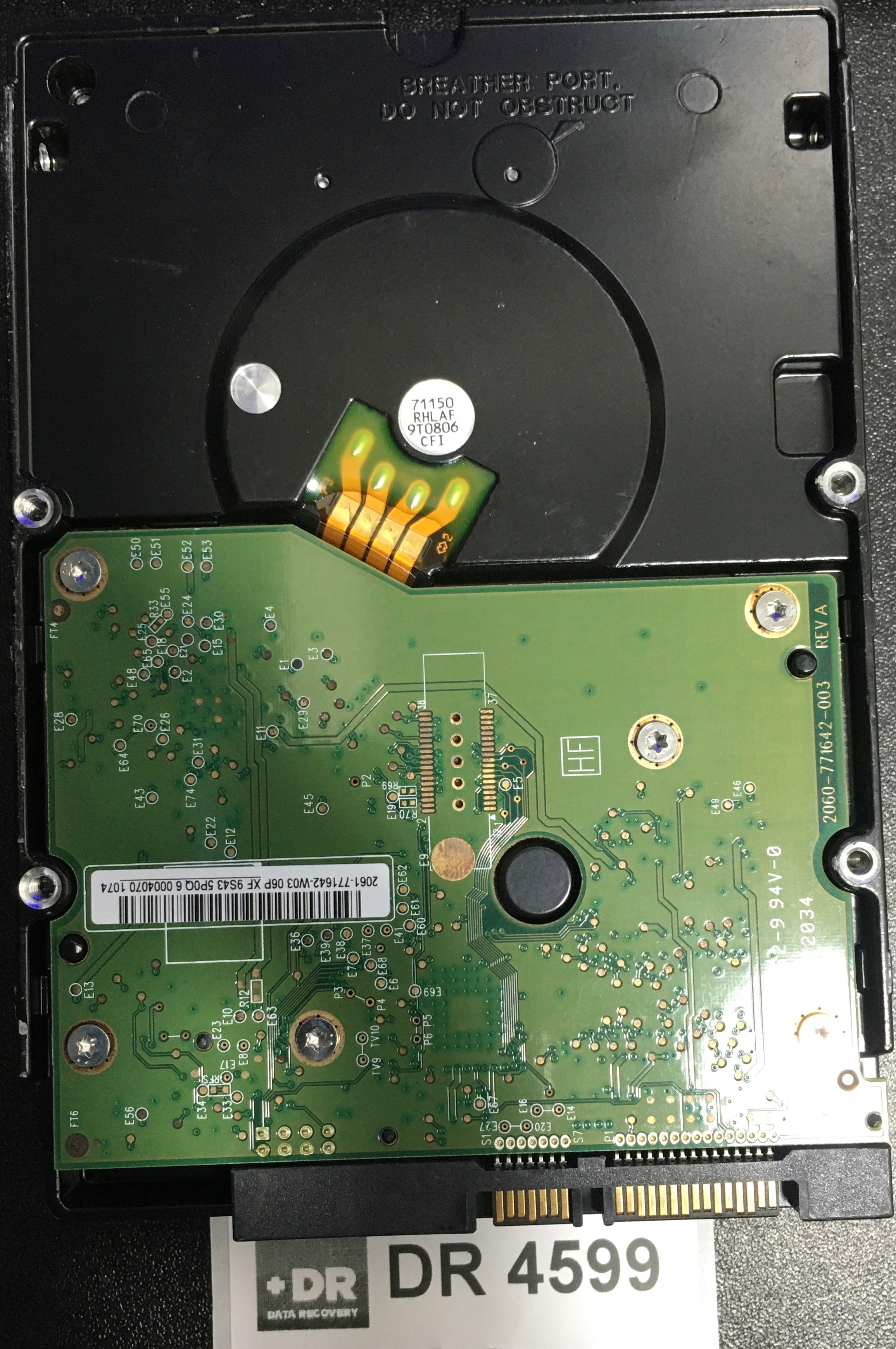 WD2003FYPS-27Y2B0,  Serial: WCAVY5442284,  2000GB 3.5  PCB:2060-771642-003- REV A