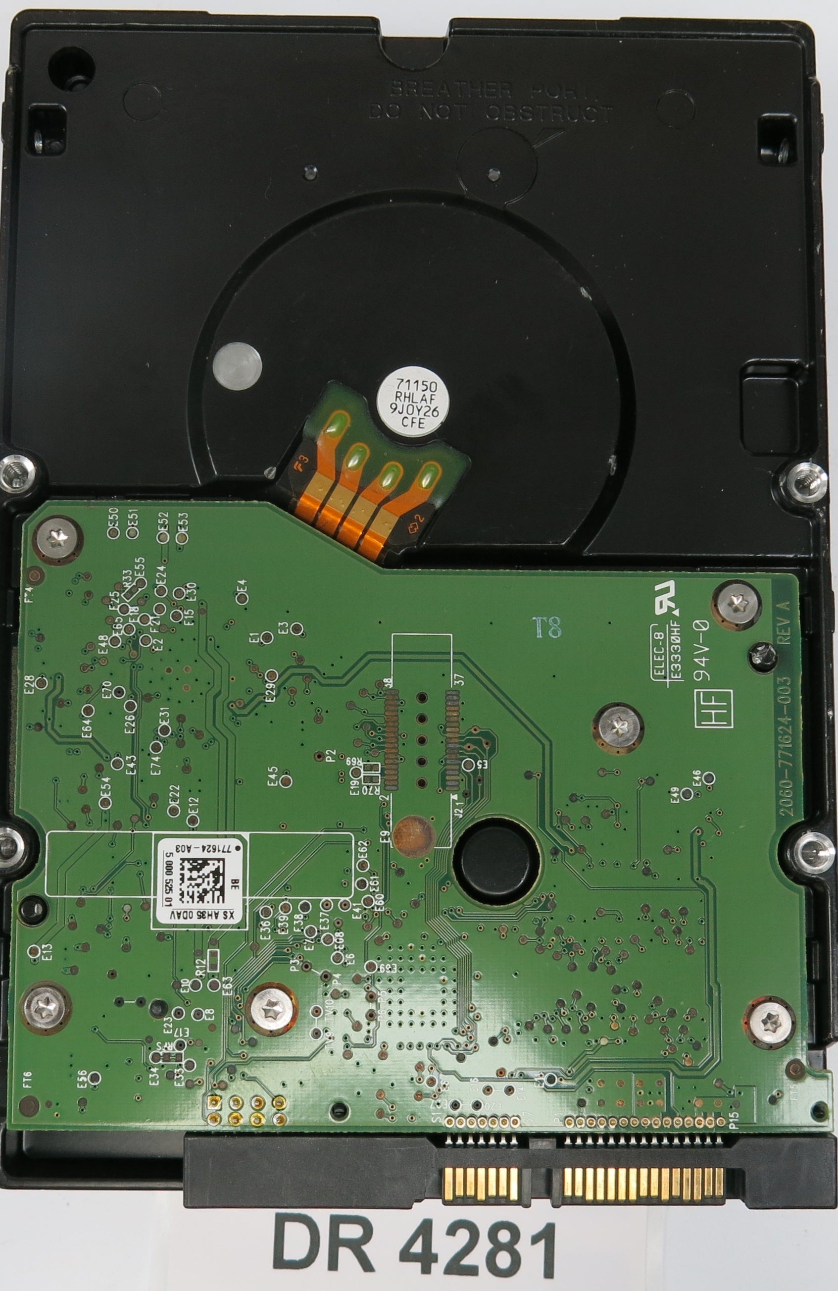 WD2003FYYS-02W0B0,  DCM: HBRCV2CB,  Serial: WMAY01144815,  2.0TB 3.5,  PCB 2060-771624-003 REV A