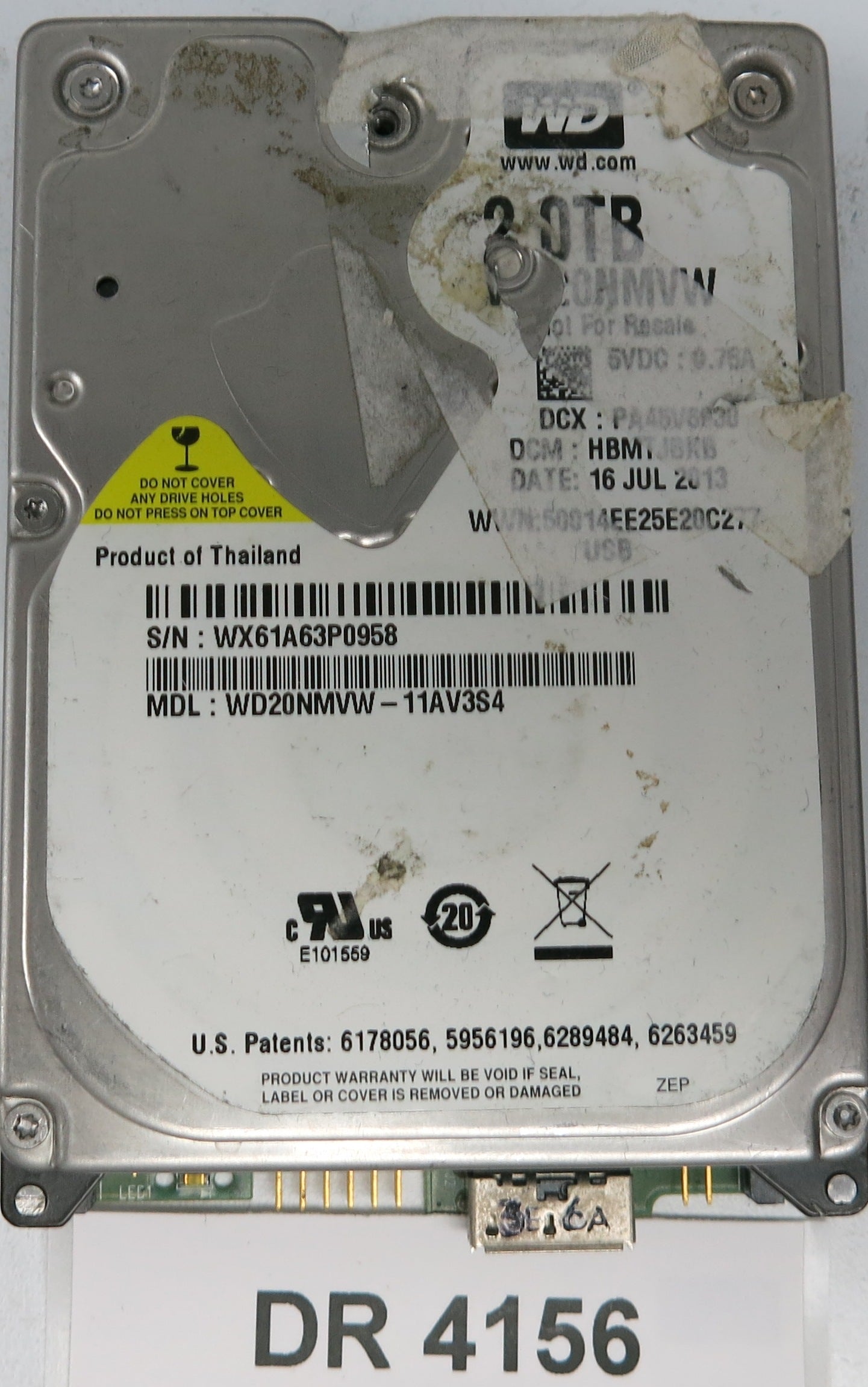 WD20NMVW-11AV3S4,  DCM: HBMTJBKB,  Serial:WX61A63P0958,  2000GB 3.5,