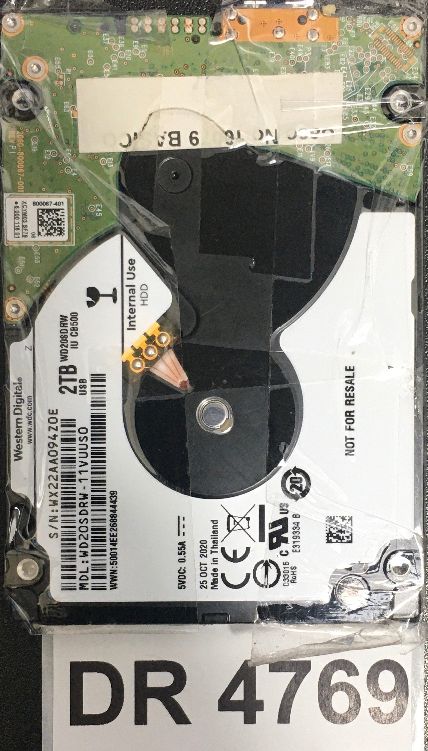 WD20SDRW,  Serial: WX22AA094Z0E,  2TB 2.5,  PCB: 2060-800067-001- REV P1,