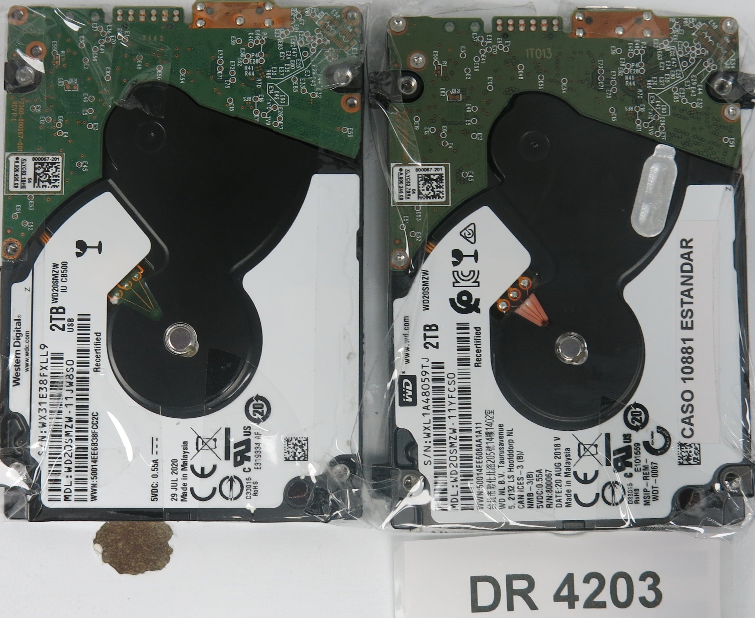 WD20SMZW-11YFCS0,  Serial: WXL1A48059TJ,  2TB 3.5
