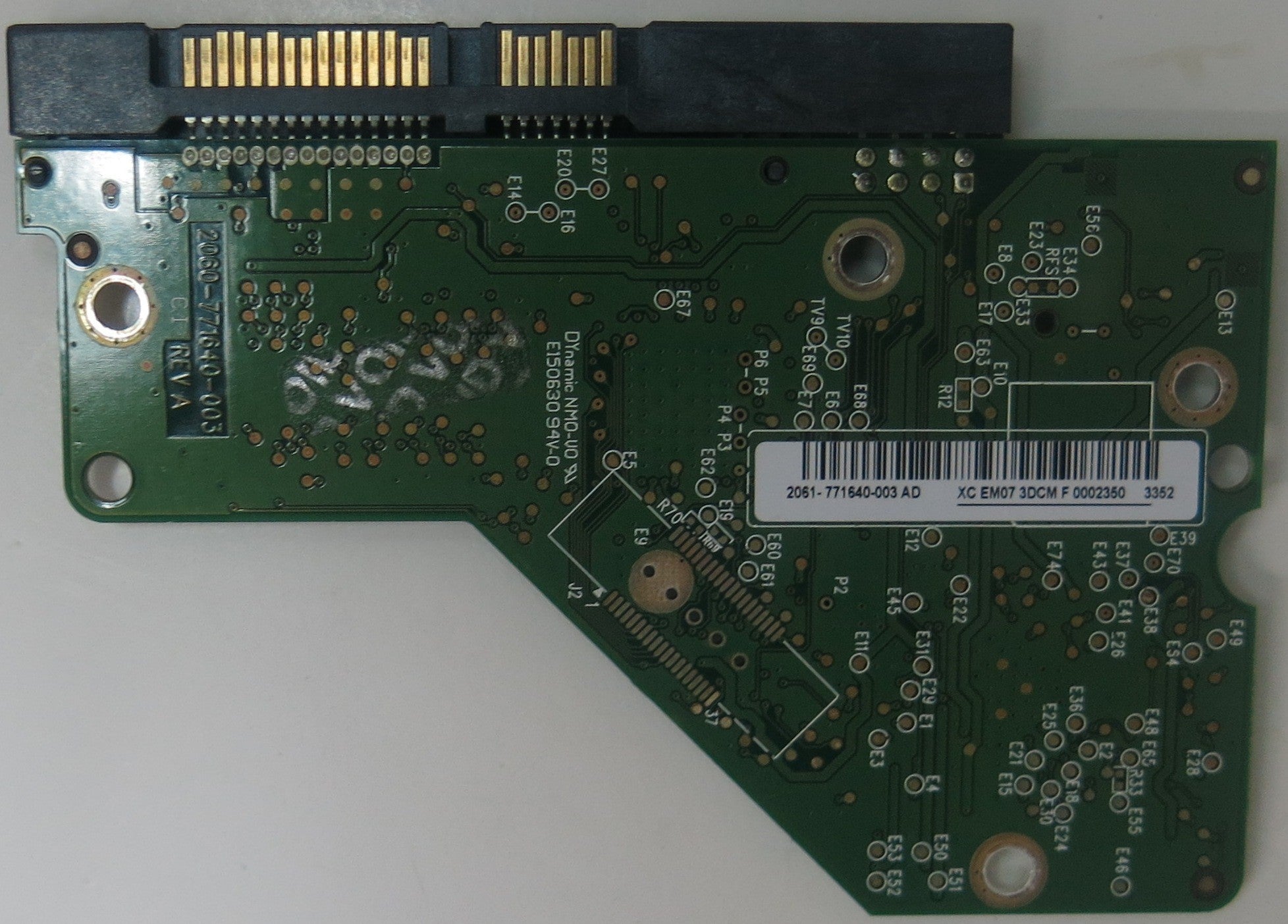 WD2500AAKX-00ERMA0, DCM  HHRCHTJMHB, 2060-771640-003 REV A PCB