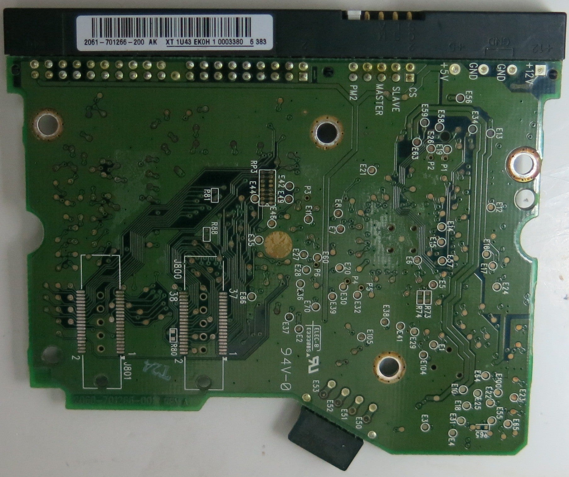 WD2500BB-55GUC0, DCM DSBHNTJAH, 2060-701266-001 REV A PCB