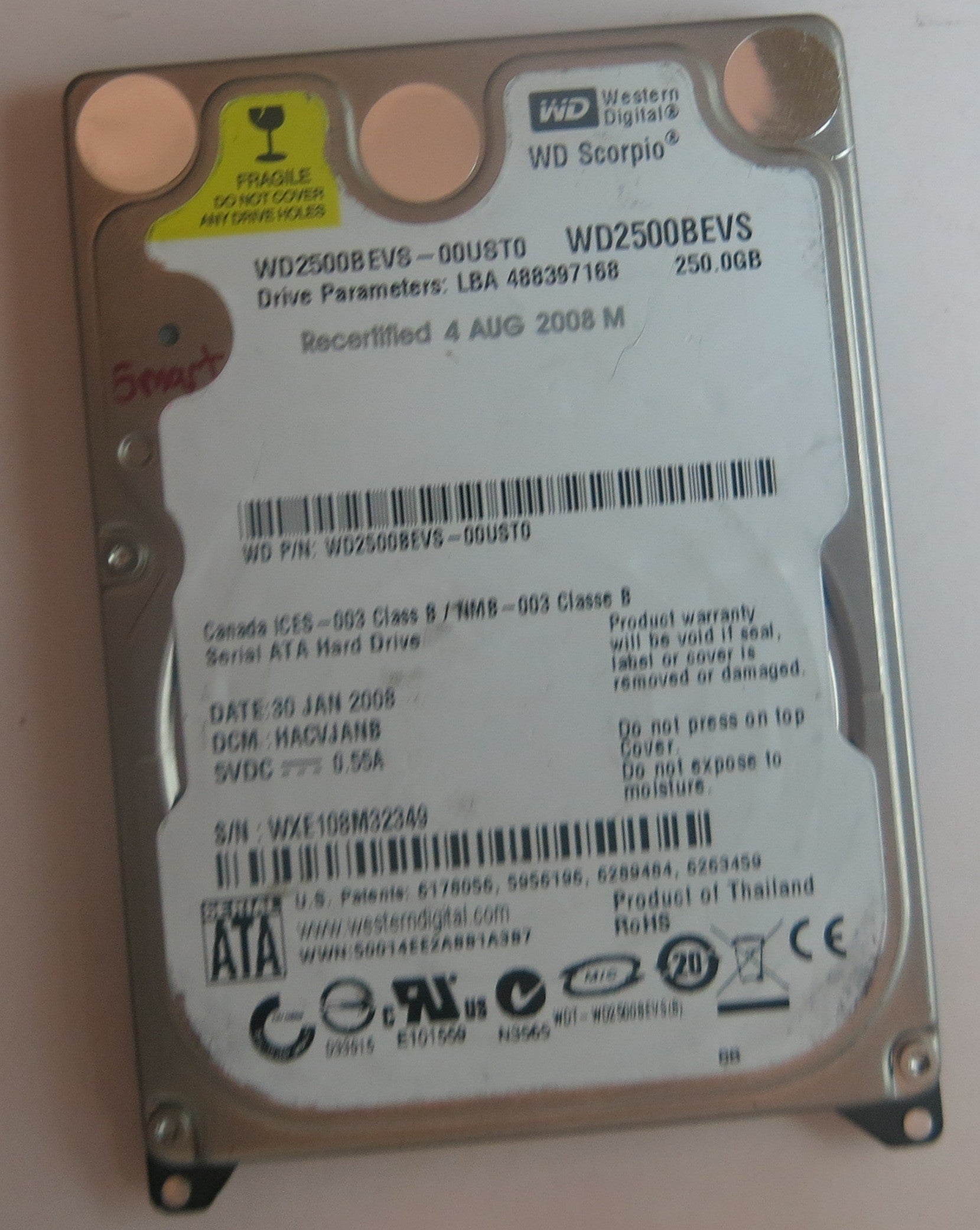 WD2500BEVS-00UST0 DCM HACVJANB 2060-701499-000 REV A PCB