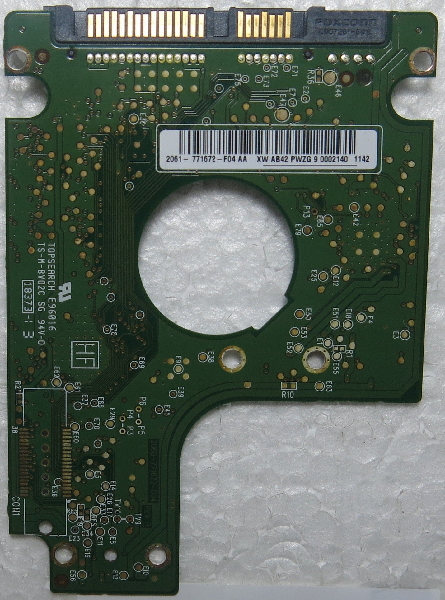WD2500BEVT-22A23T0 DCM HEBTJHN 2060-771672 004 REV A PCB