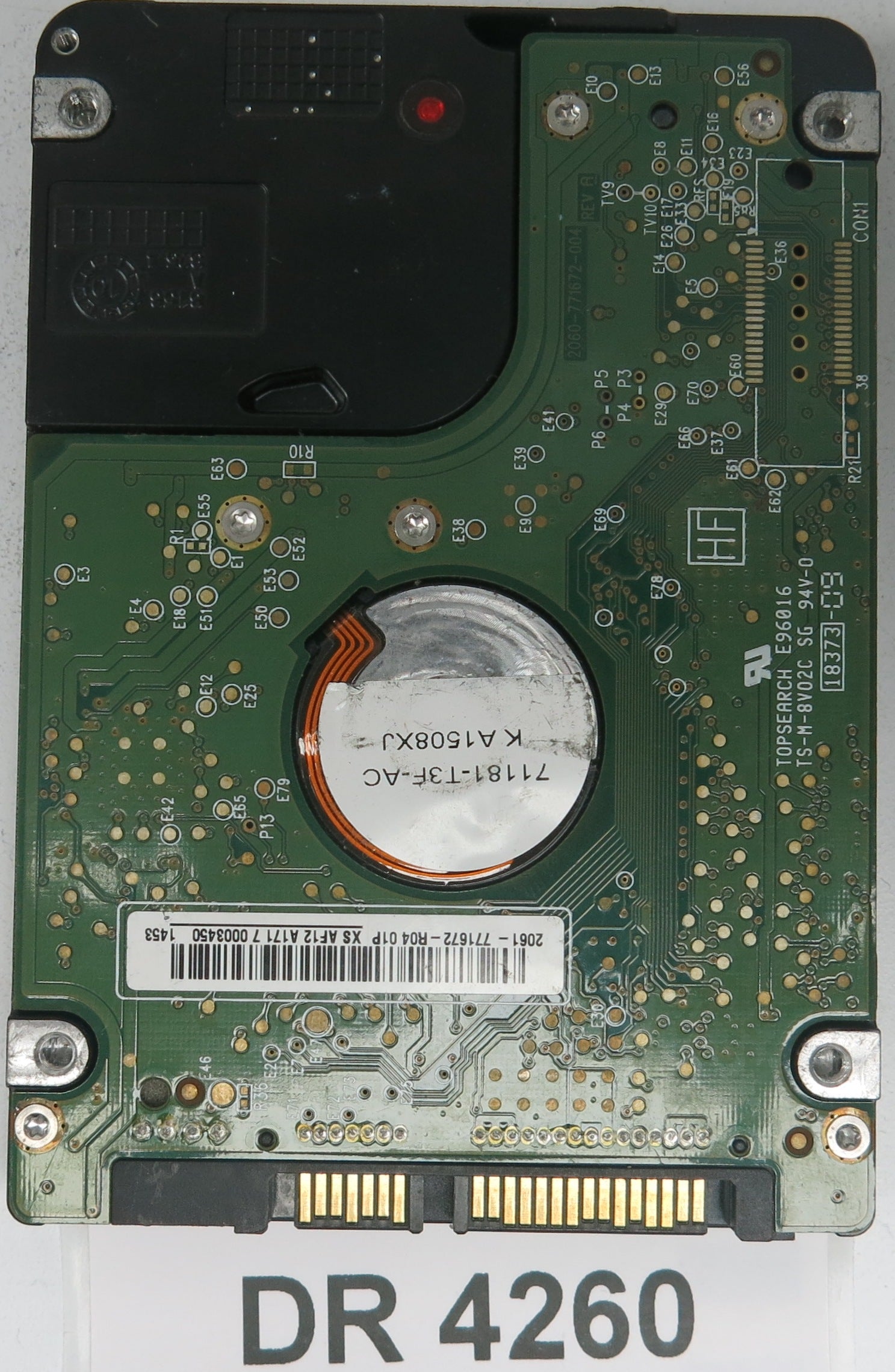 WD2500BPVT-22ZEST0,  DCM: HHMTJHB,  Serial: WXD1A41L9269,  250GB 3.5,  PCB 2060-771672-004 REV A