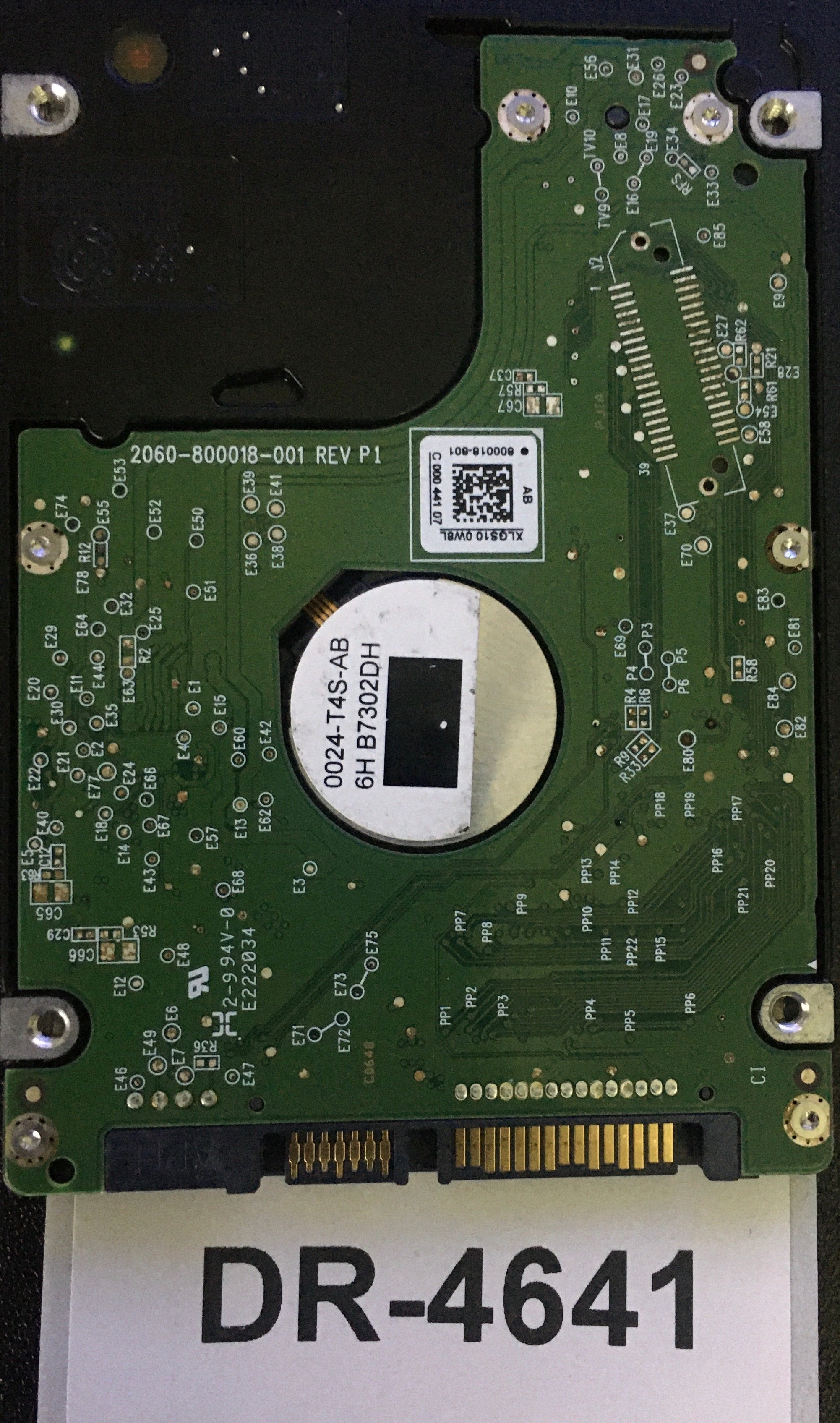 WD2500LPLX-00ZNTT0,  Serial: WXX1A37KS306,  250GB 2.5  PCB:2060-800018-001 - REV P1