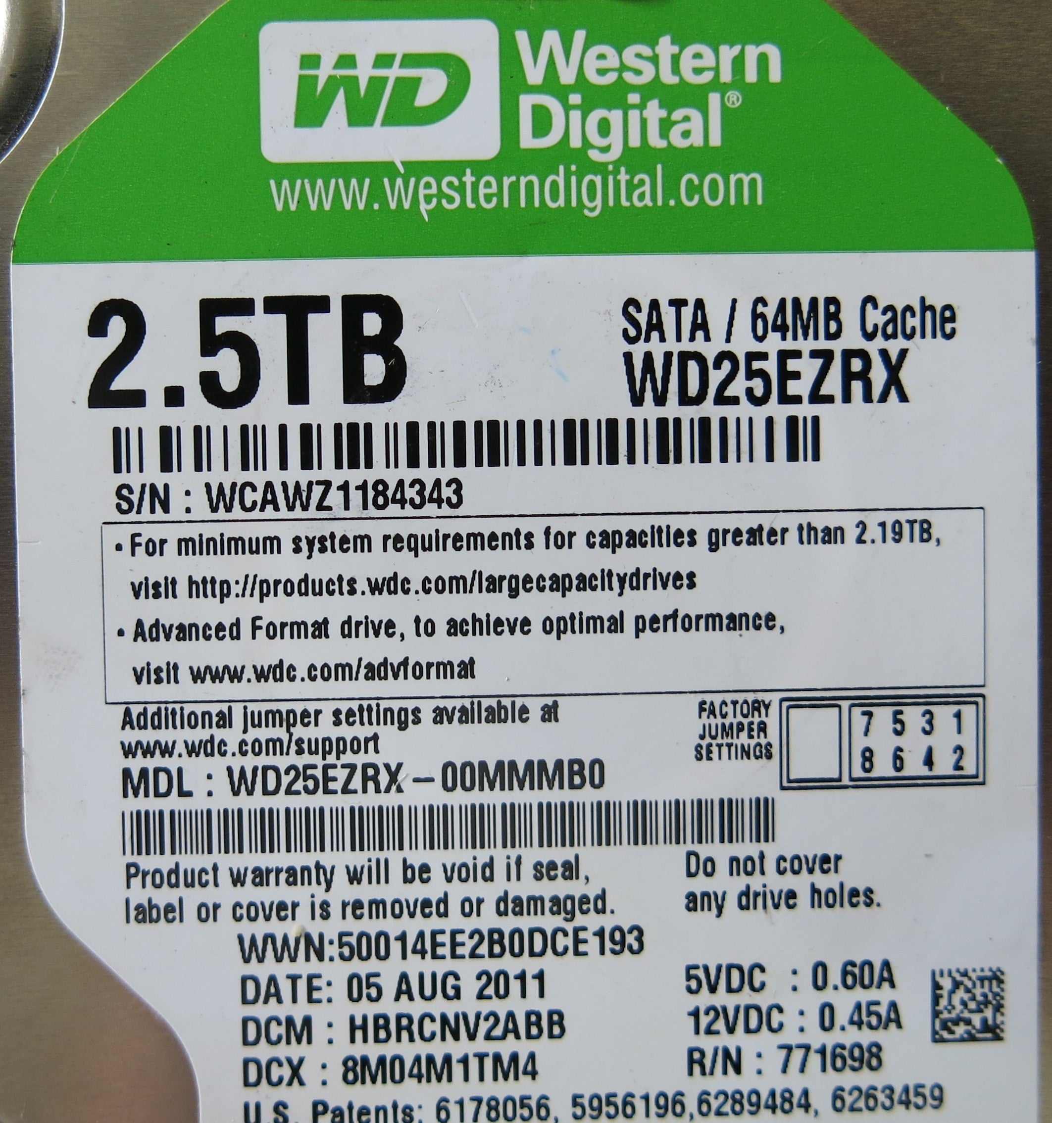 WD25EZRX-00MMMB0 2060-771698-002 REV A PCB
