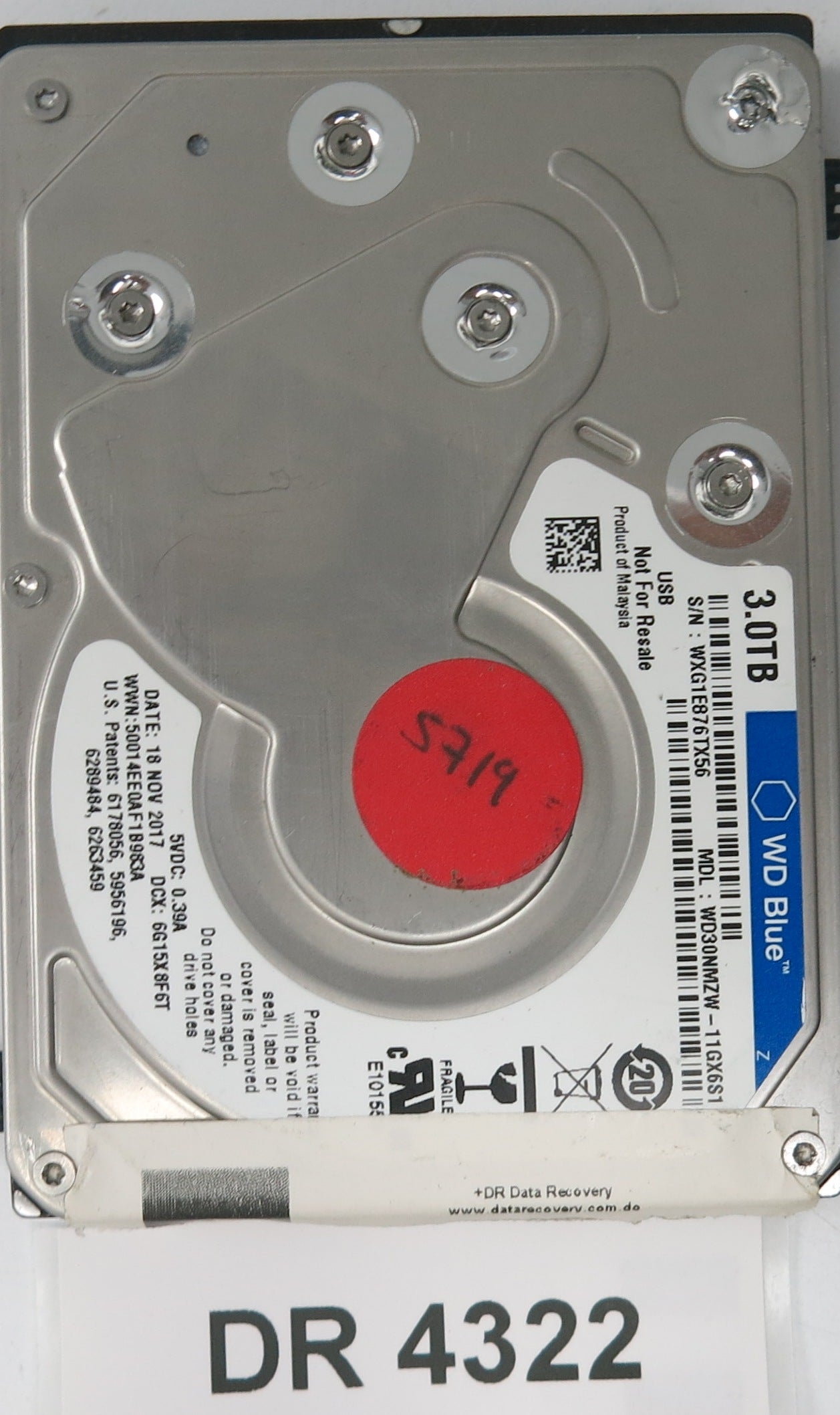 WD30NMZW-11GX6S1,  Serial: WXG1E876TX56,  3.0TB 2.5