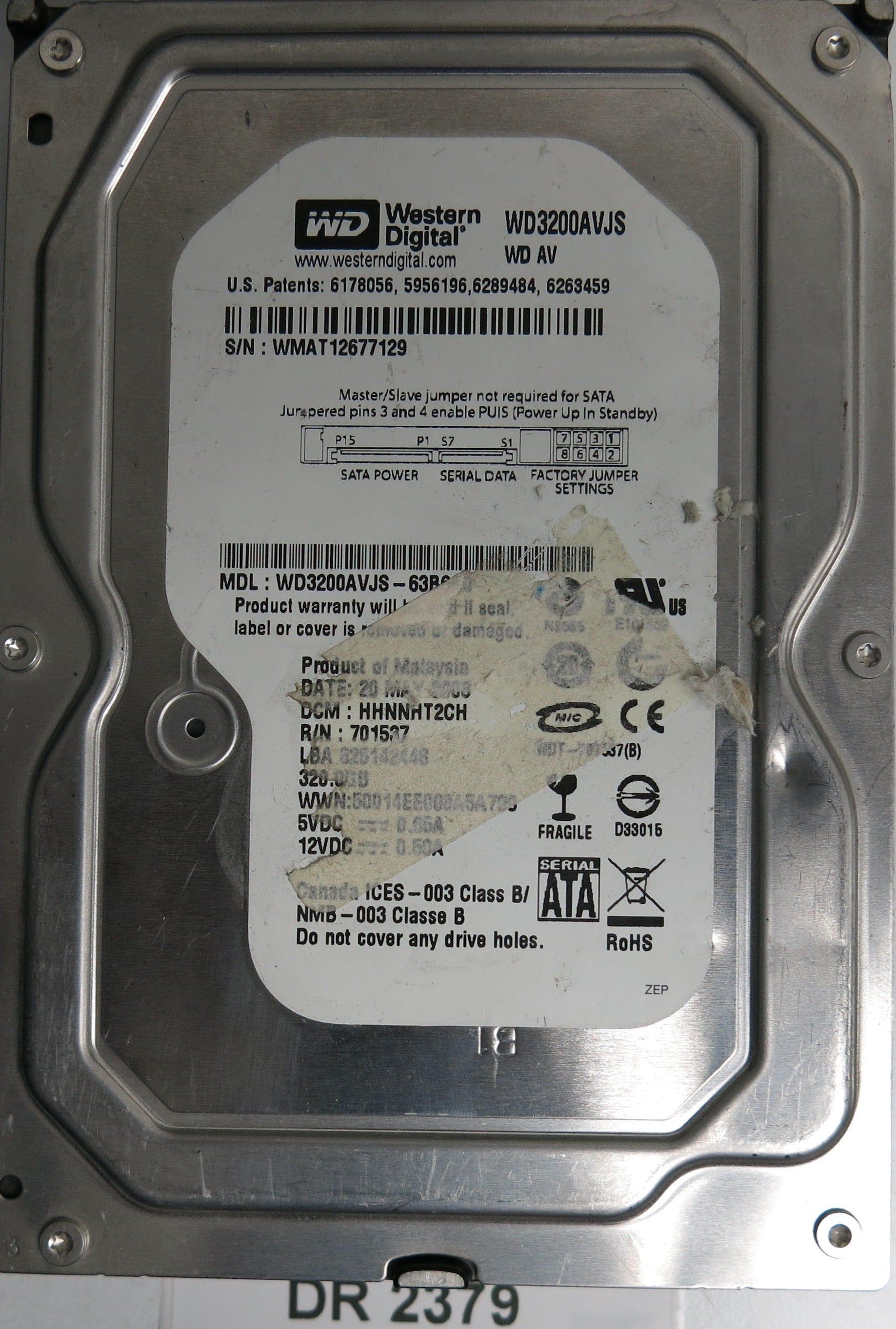 WD3200AVJS, DCM HHNNHT2CH, 320GB 3.5