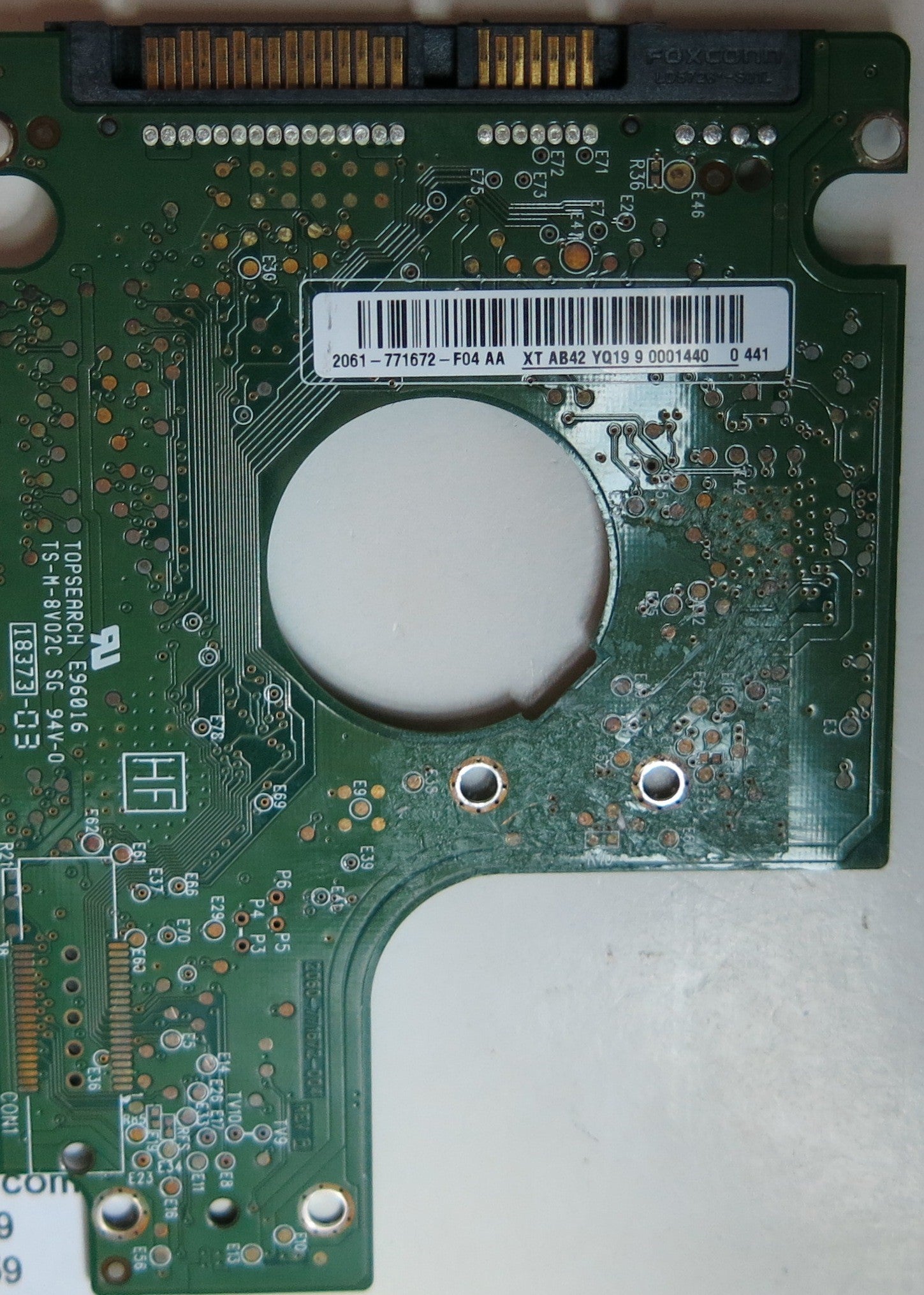 WD3200BEVT-75A23T0, DCM HHBVJHNB, 2060-771672-004 REV A PCB