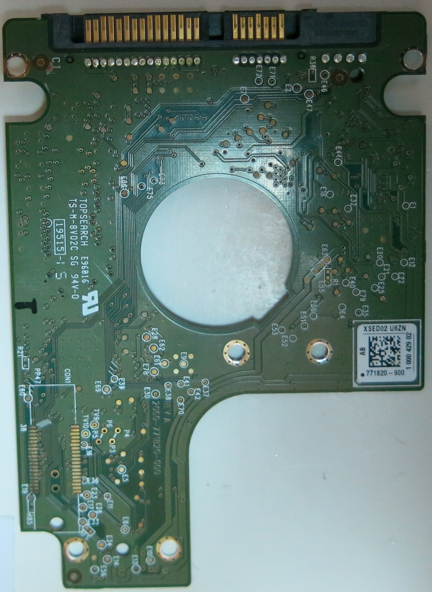 WD3200BPVT-22JJ5T0, DCM HHMTJHBB, 2060-771820-000 REV A PCB