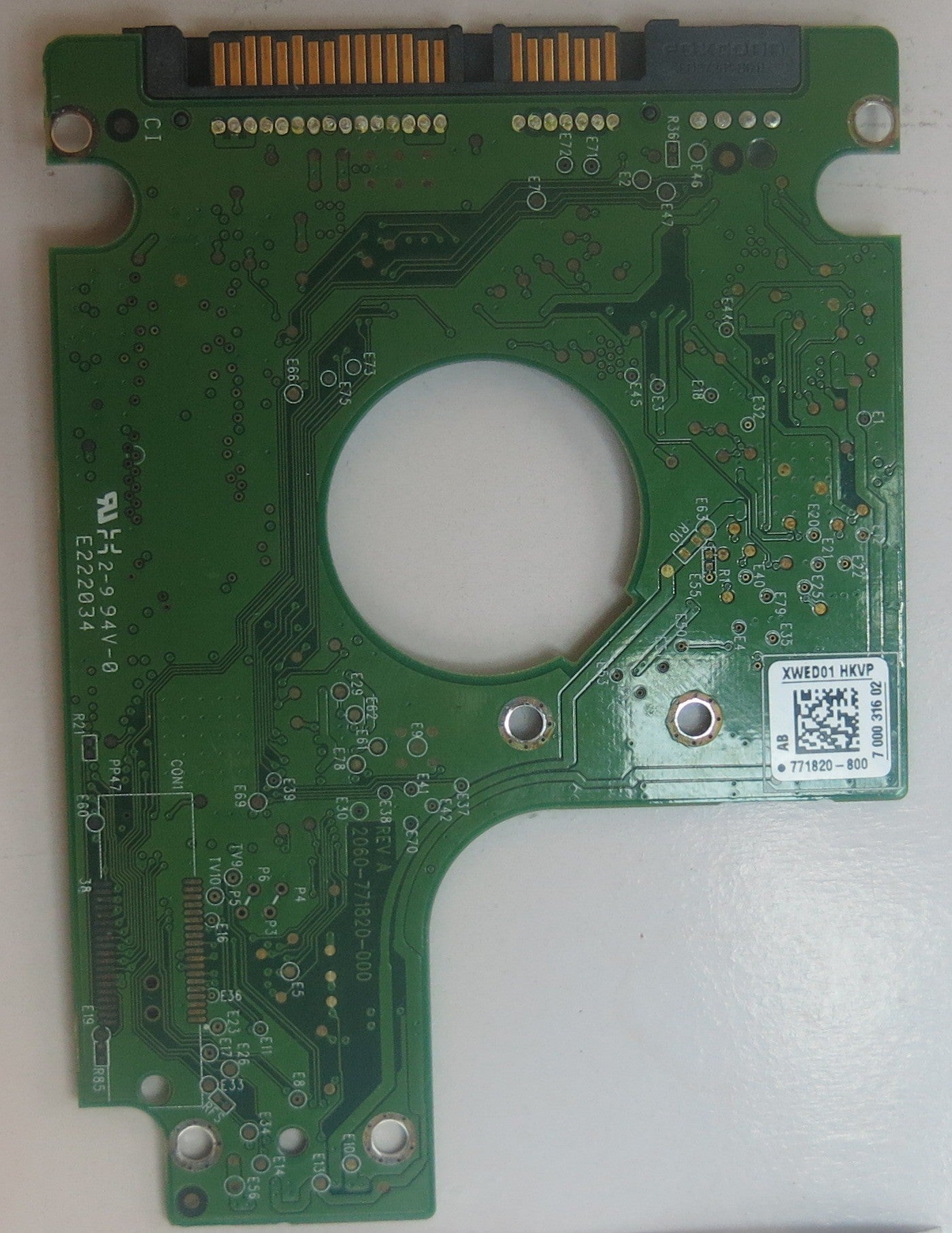 WD3200BPVT-22JJ5T0 DCM SEMTJHB 2060-771820-000 REV A PCB