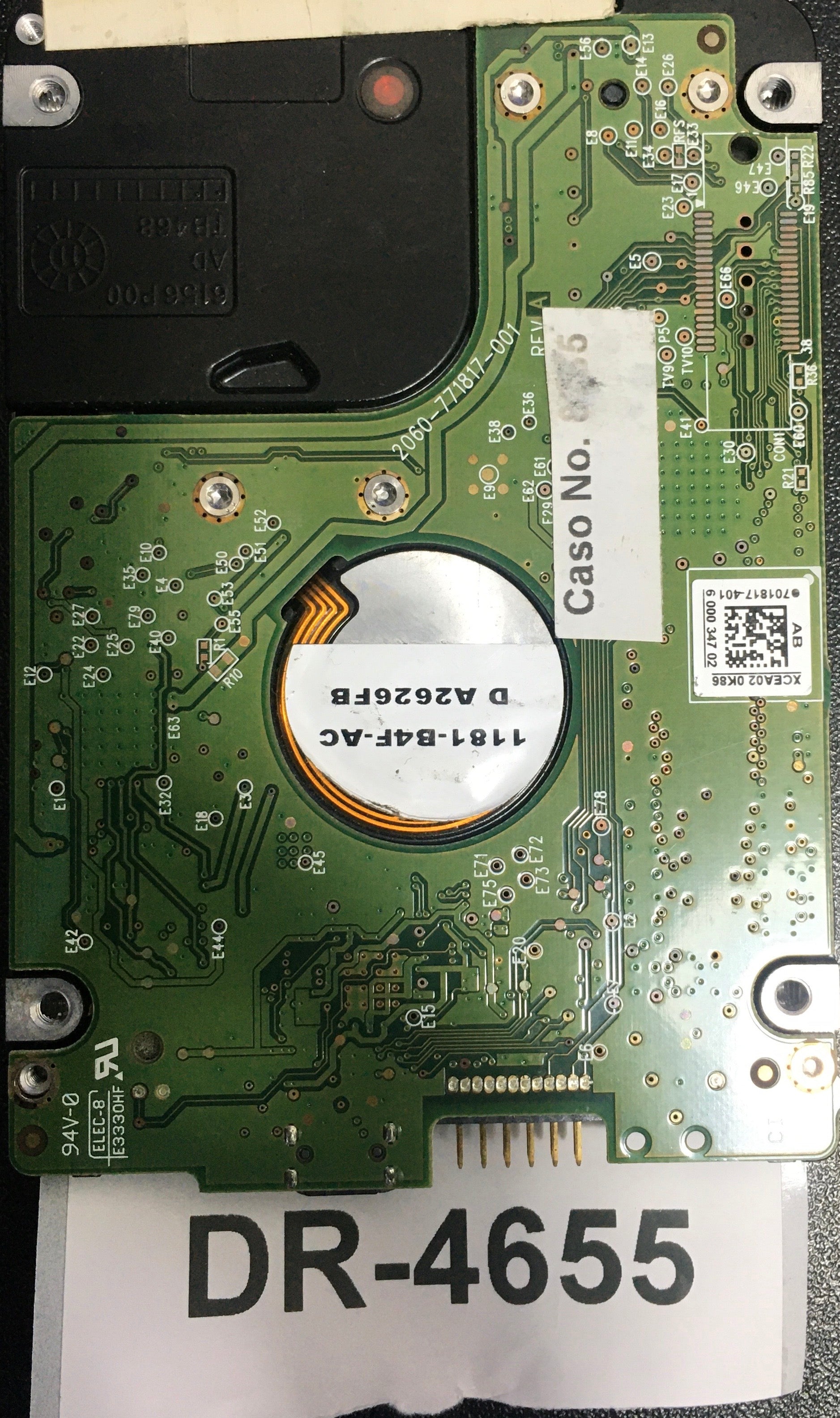 WD3200BPVT-75JJ5T0,  Serial: WXS1E32UJPMT,  320GB 2.5,  PCB: 2060-771817- REV A,