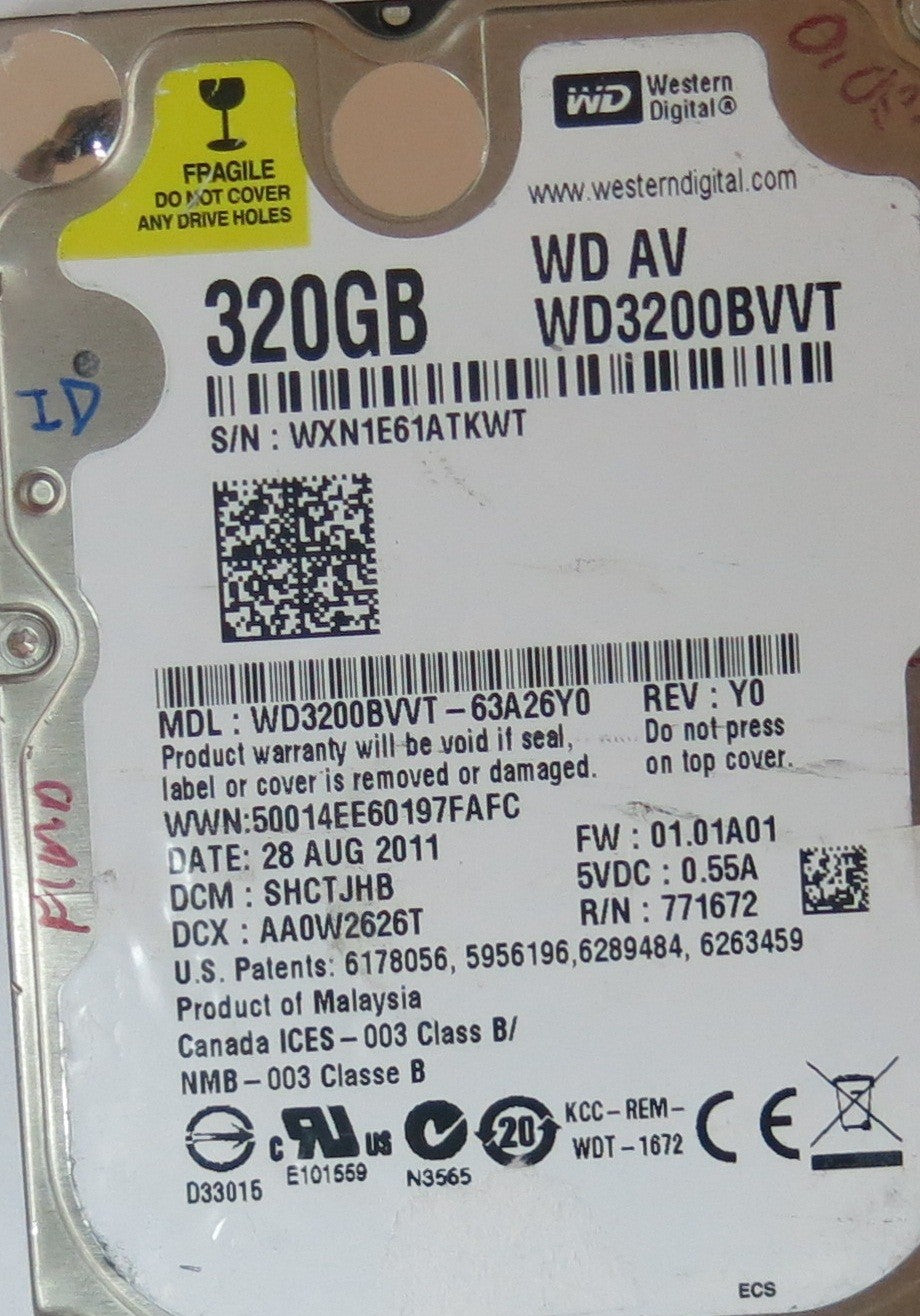 WD3200BVVT-63A26Y0 2060-771672-004 REV A PCB