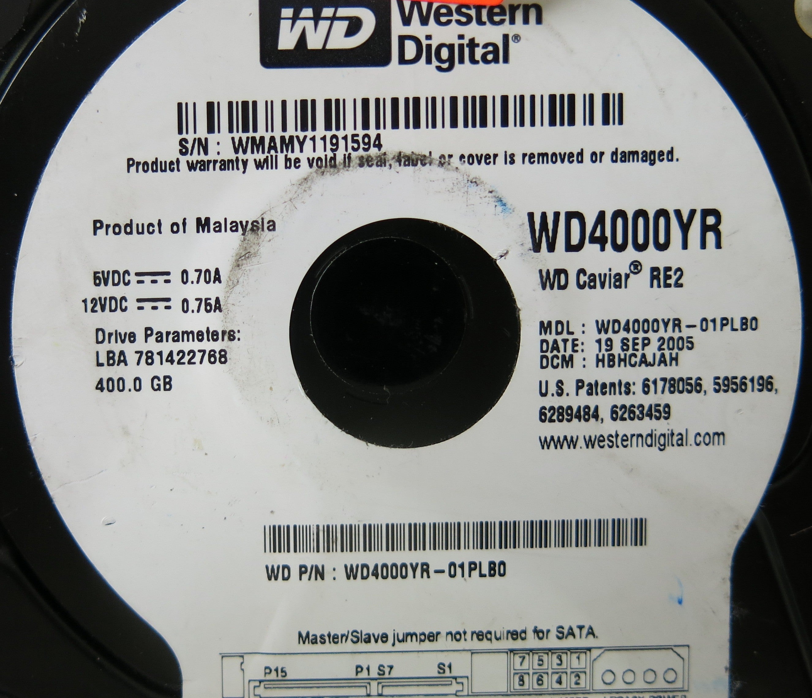 WD4000YR-01PLB0 2060-701310-004 REV A PCB