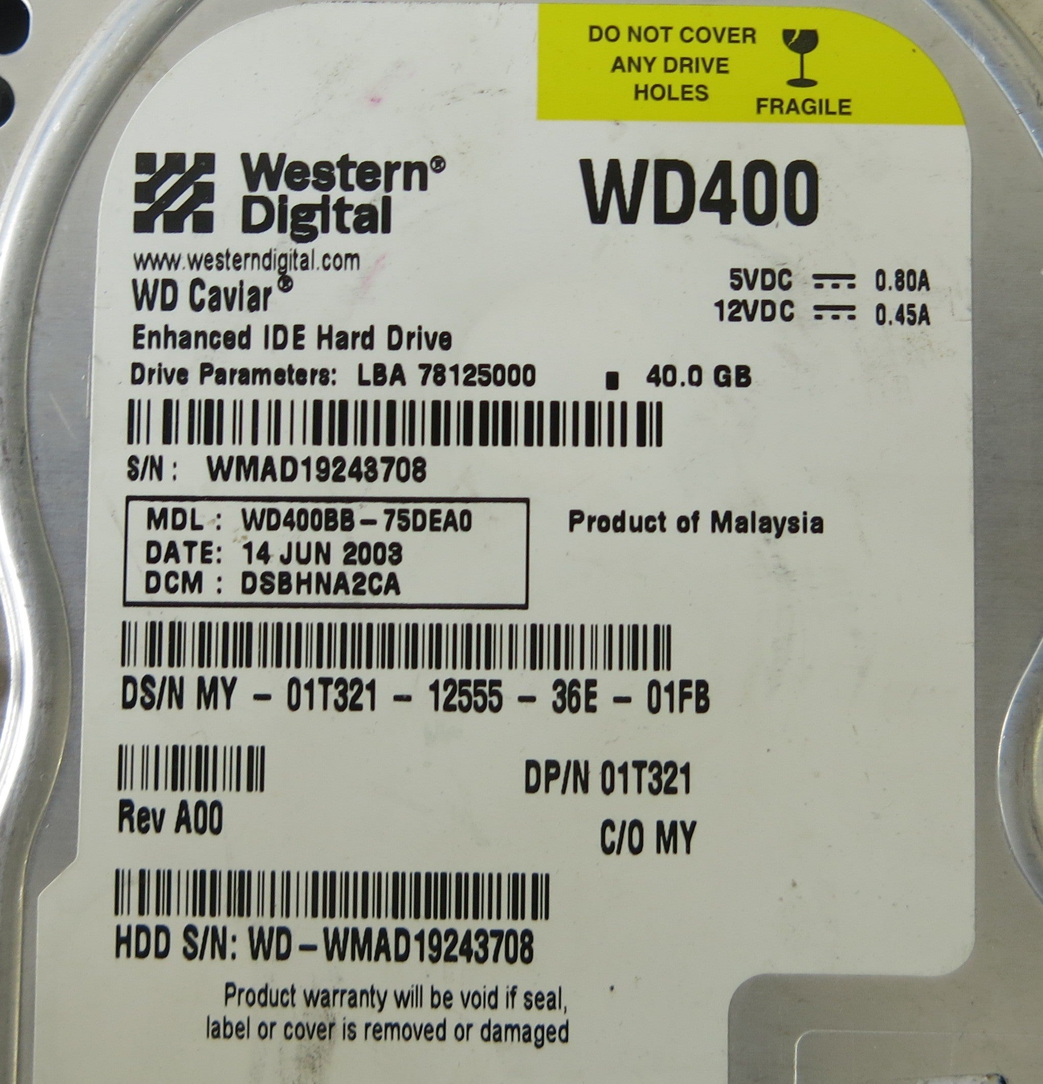 WD400BB-75DEA0 2060-001129-001 REV APCB