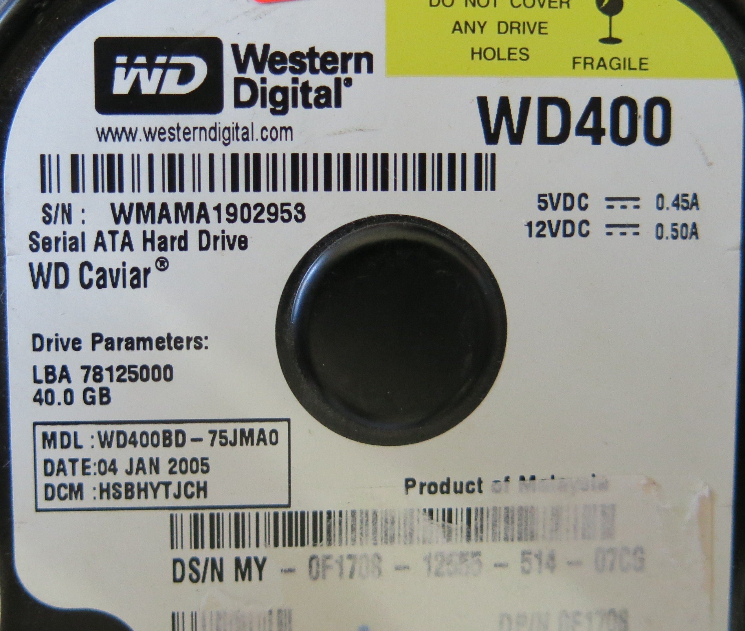 WD400BD-75JMA0 2060-001293-001 REV A PCB