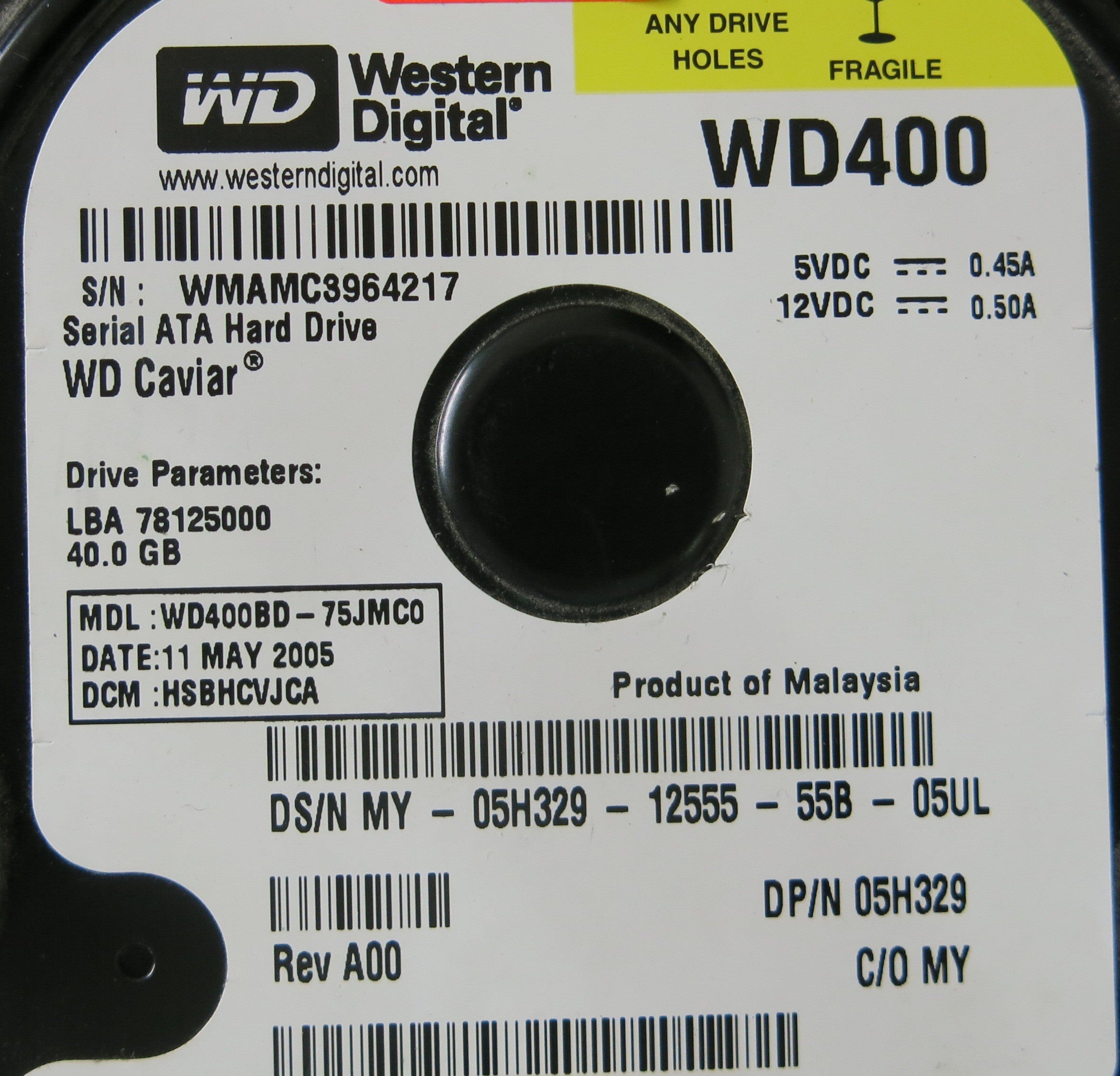 WD400BD-75JMC0 2060-001293-001 REV A PCB