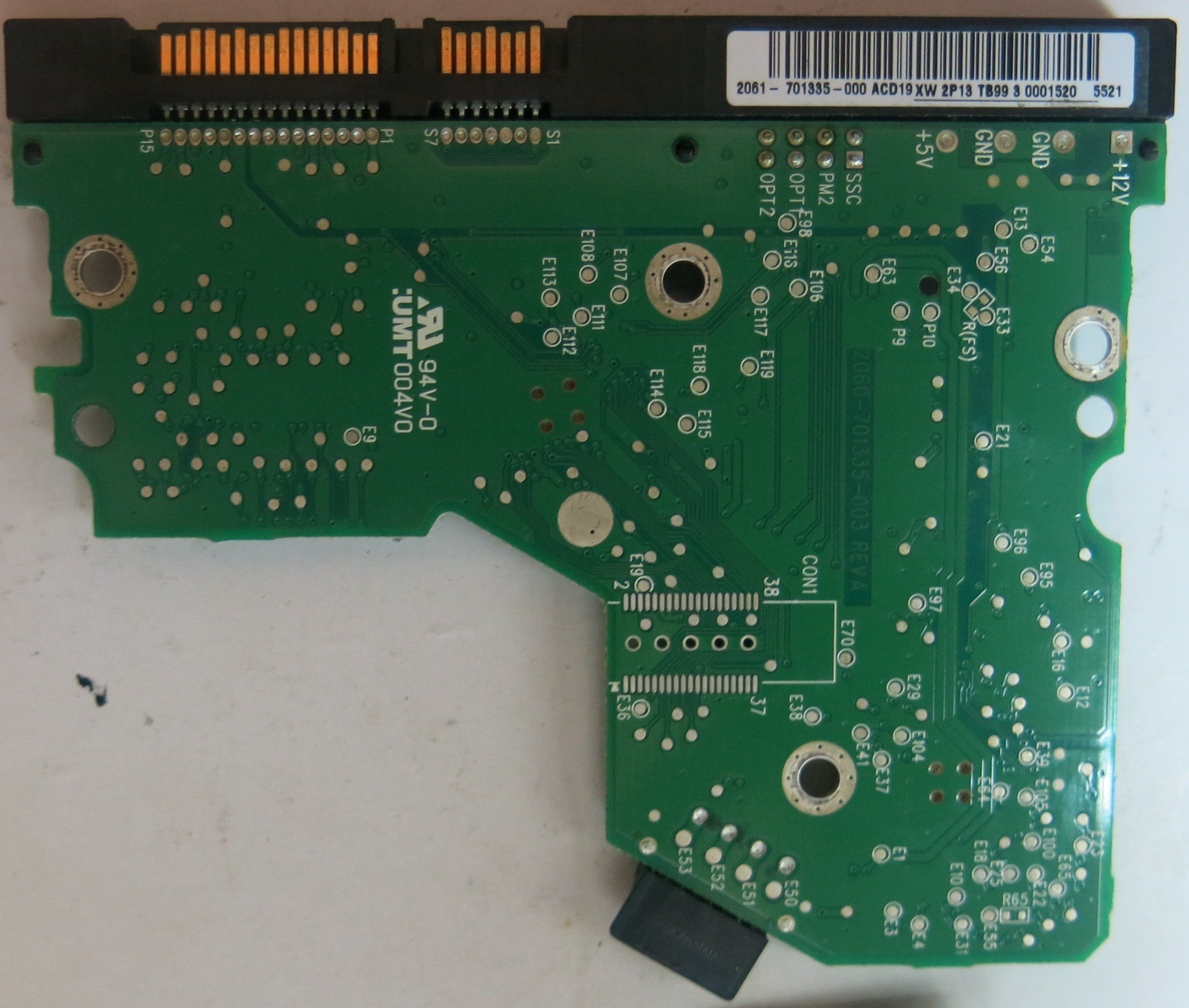 WD400BD-75LRA0, DCM DSBHCVJCH, 2060-701335-003 REV A PCB
