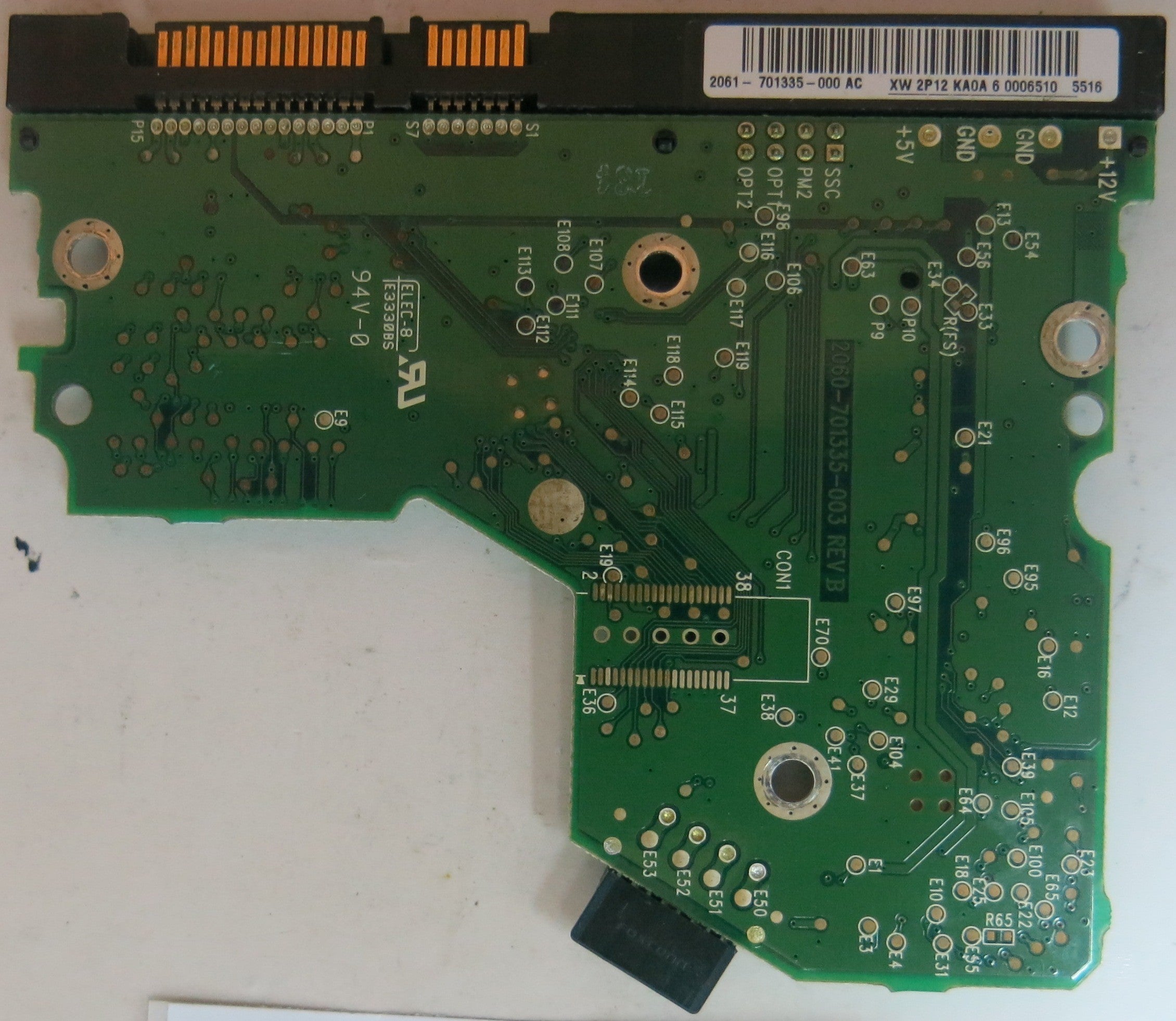 WD400BD-75LRA0, DCM HSBHCTJCH, 2060-701335-003 REV B PCB