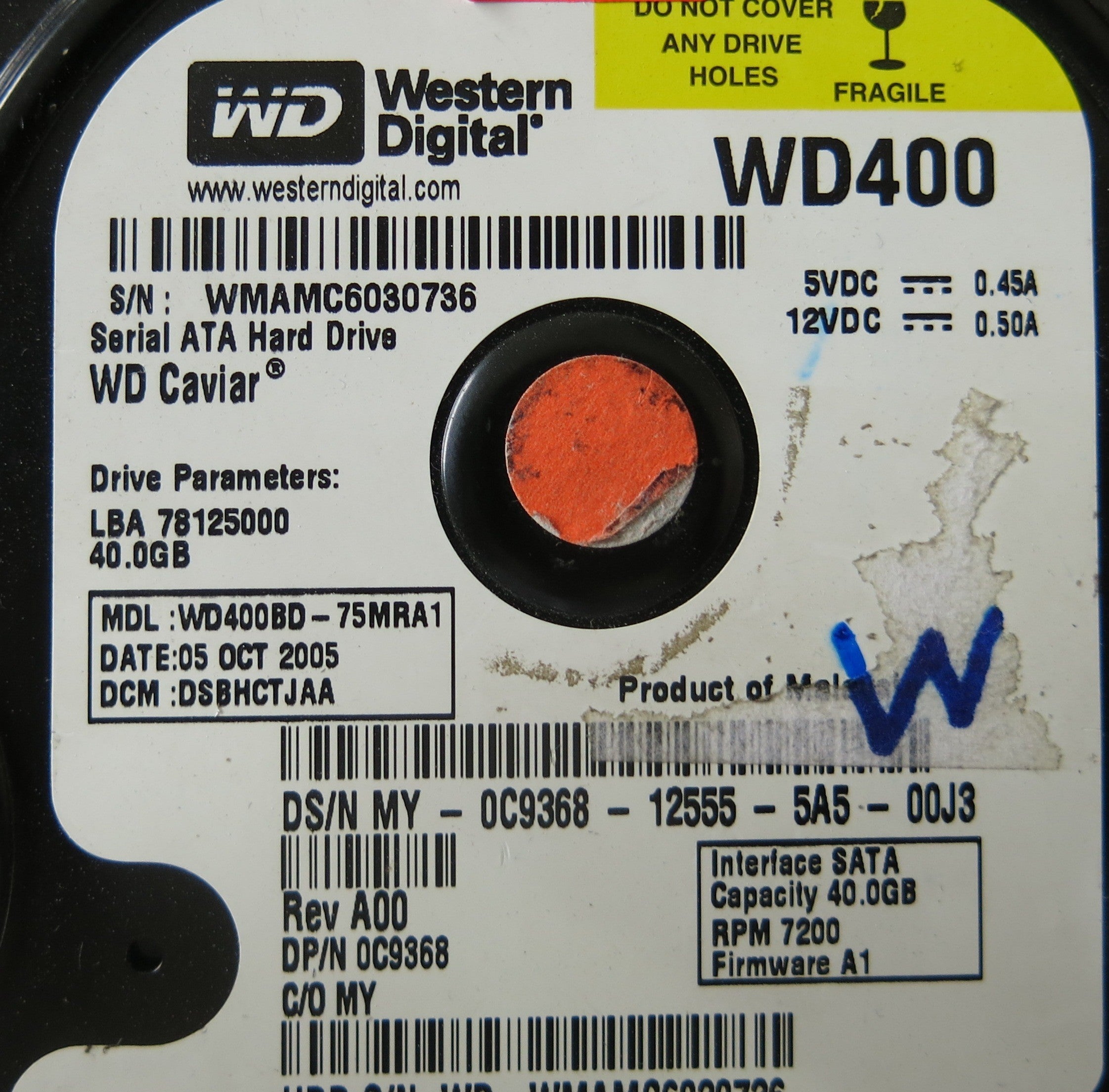WD400BD-75MRA1 2060-701335-003 REV B PCB