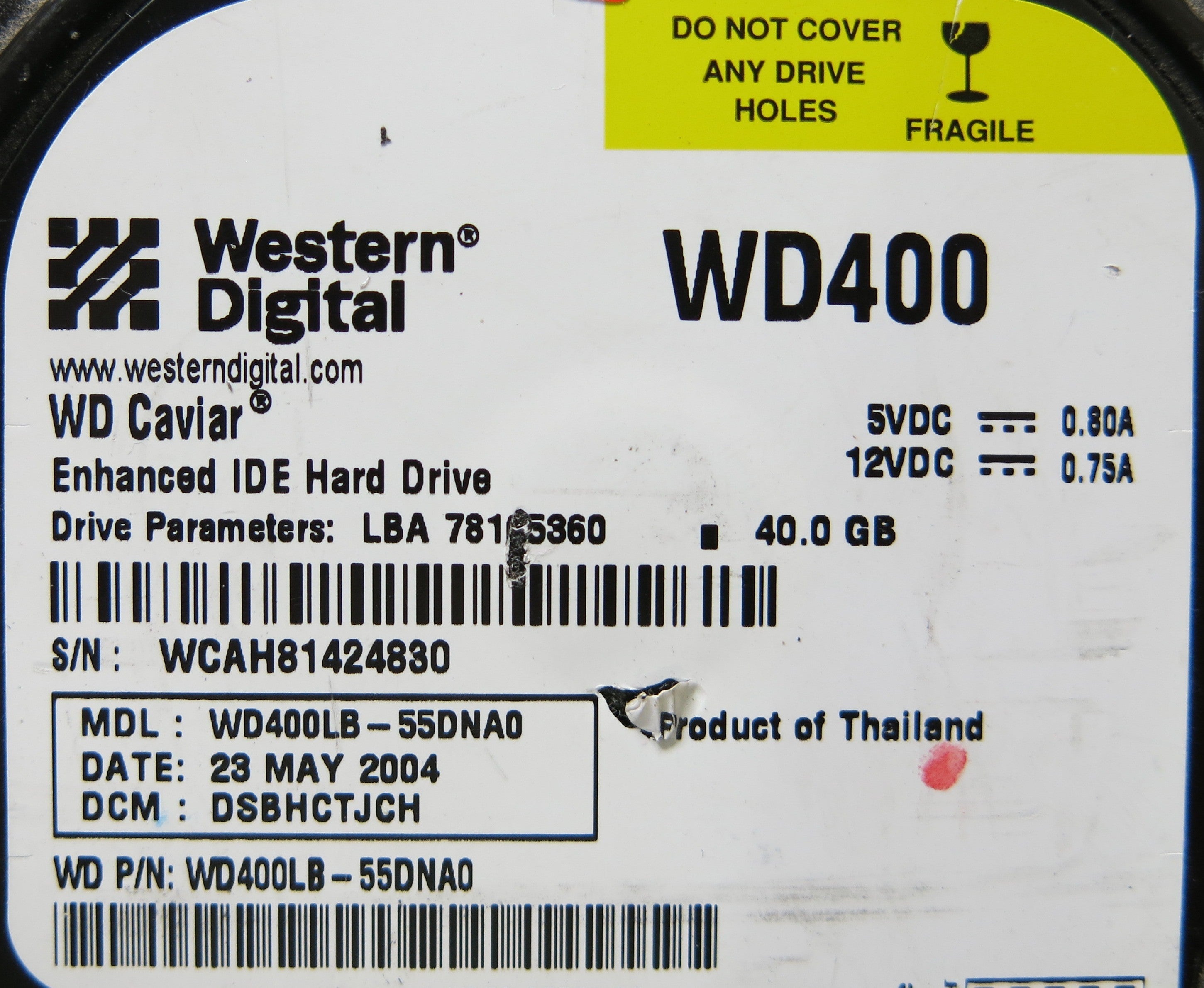 WD400LB-55DNA0 2060-001159-006 REV A PCB